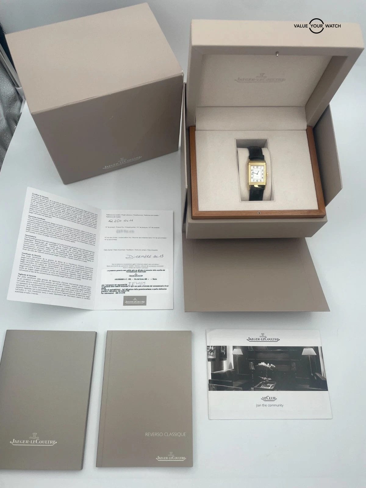 Jaeger-LeCoultre Reverso 18k Yellow Gold Manual Wind 23/38mm Box/Papers! - Image 2