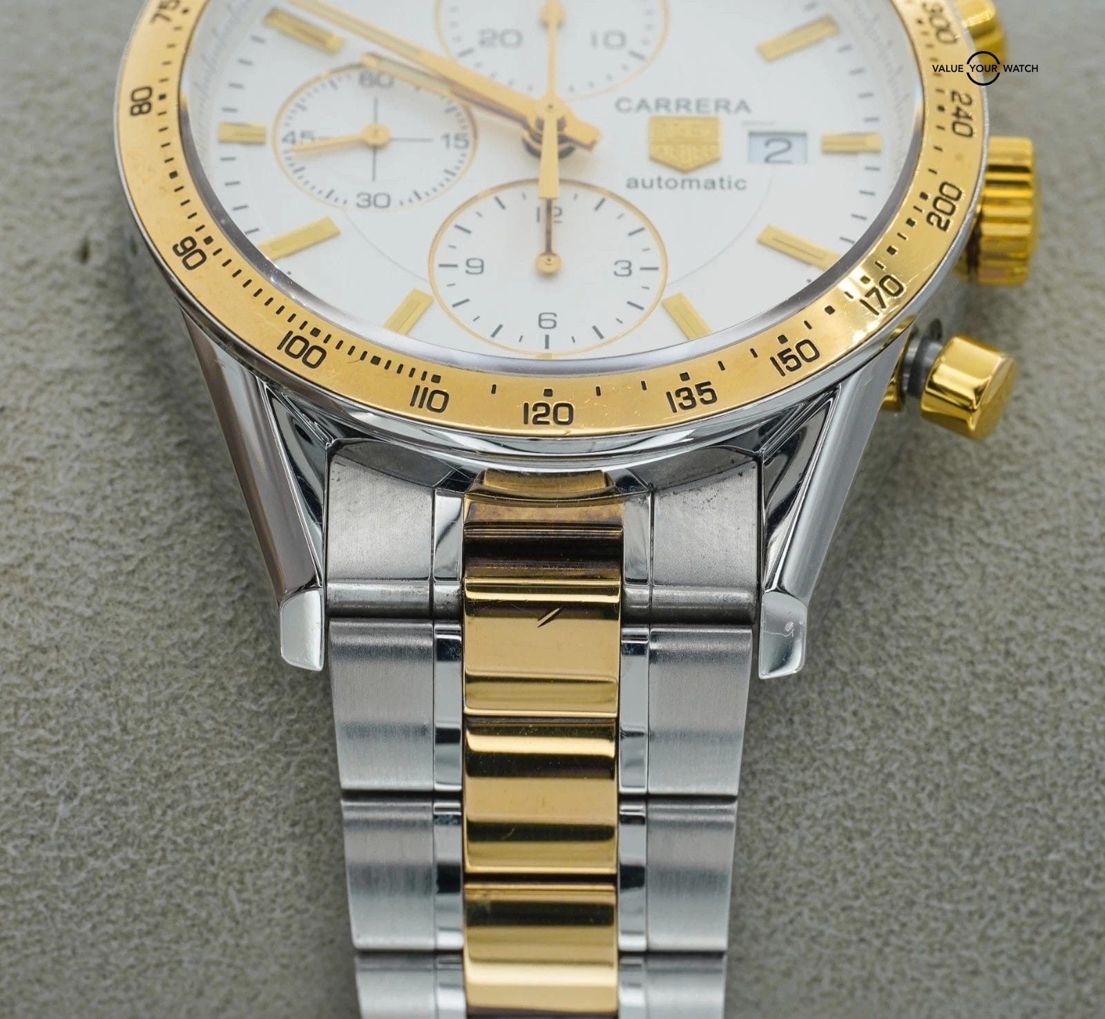 Tag Heuer Carrera Steel Yellow Gold Chronograph 41mm CV2050! - Image 13