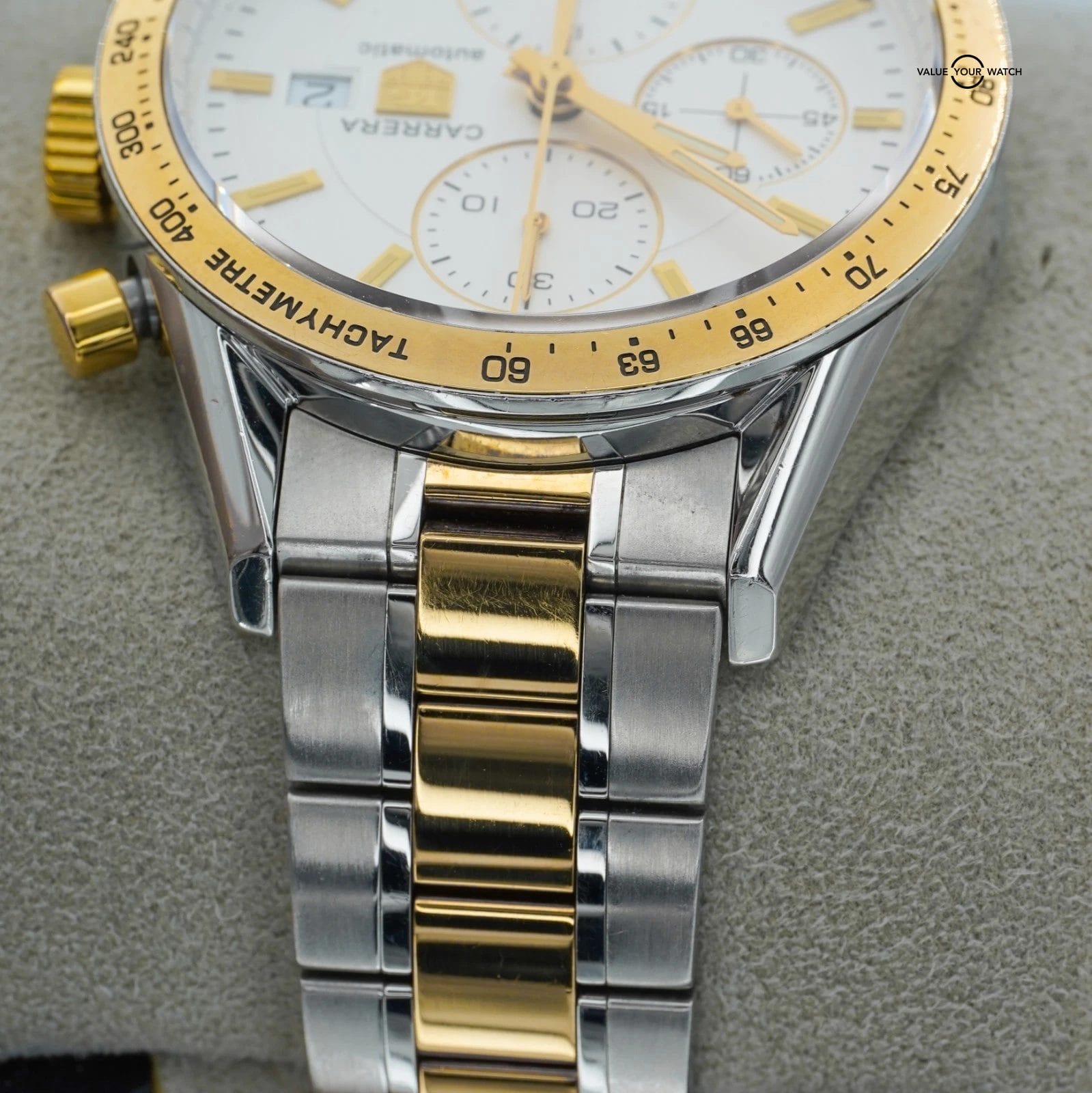 Tag Heuer Carrera Steel Yellow Gold Chronograph 41mm CV2050! - Image 16