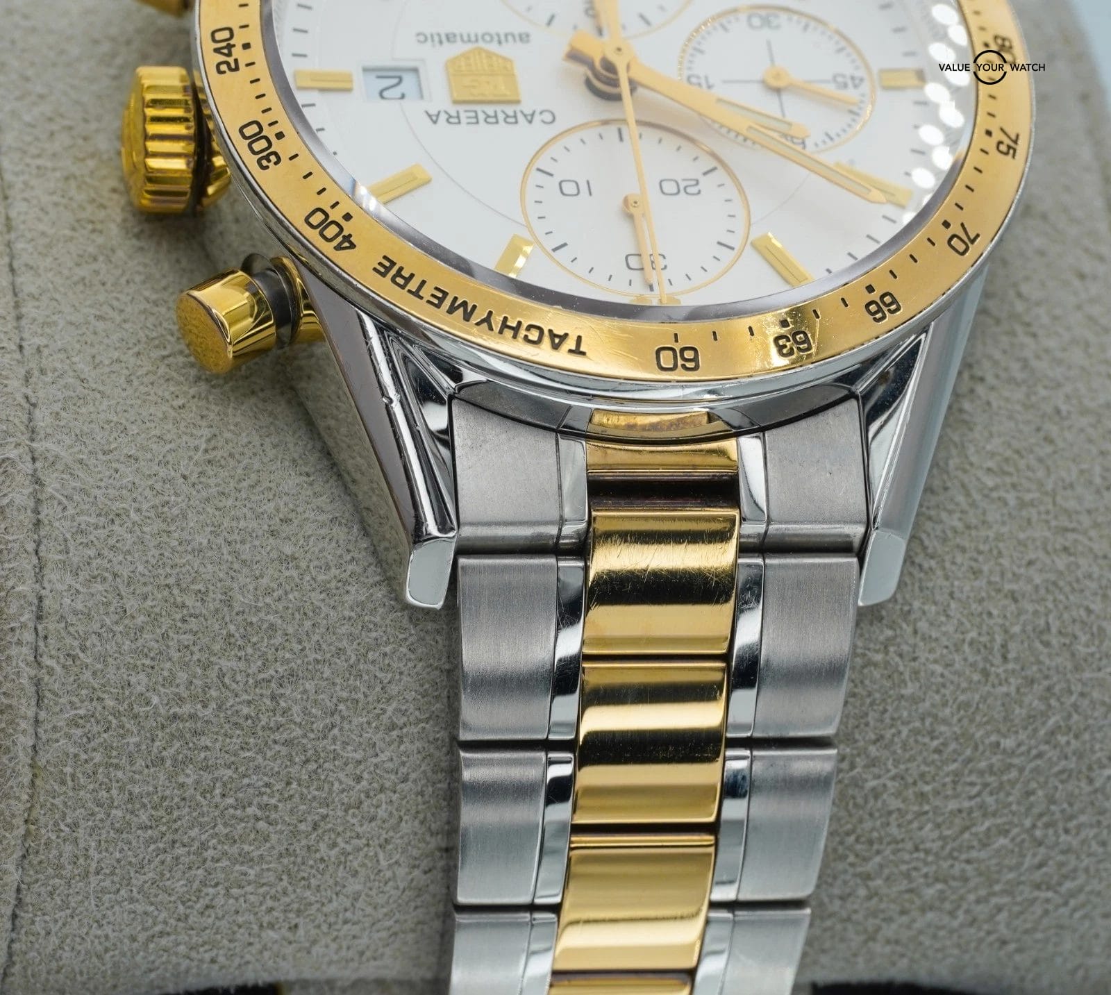 Tag Heuer Carrera Steel Yellow Gold Chronograph 41mm CV2050! - Image 17