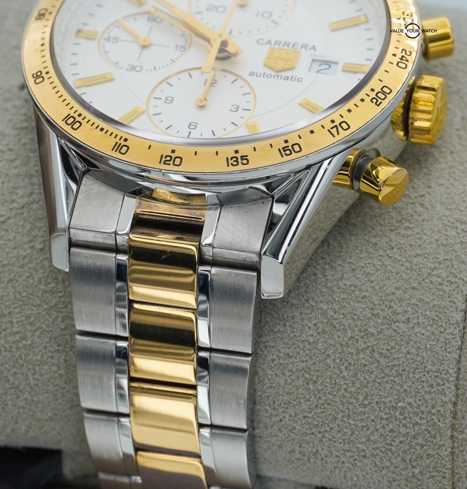 Tag Heuer Carrera Steel Yellow Gold Chronograph 41mm CV2050! - Image 18