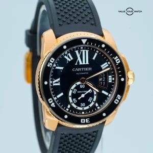 Cartier Calibre de Cartier Diver 42mm 18K Rose Gold W7100052 Automatic!