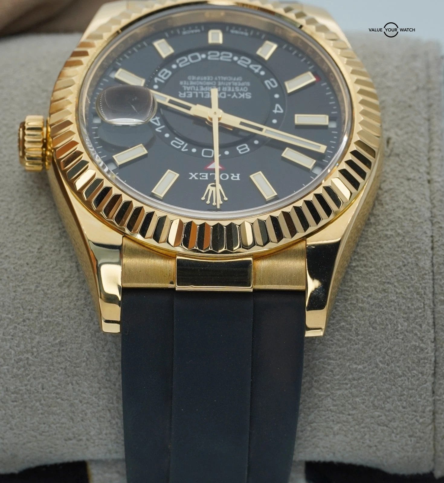 Rolex Sky-Dweller 42mm Yellow Gold Black Dial 326238 Oysterflex BOXES/PAPERS! - Image 10