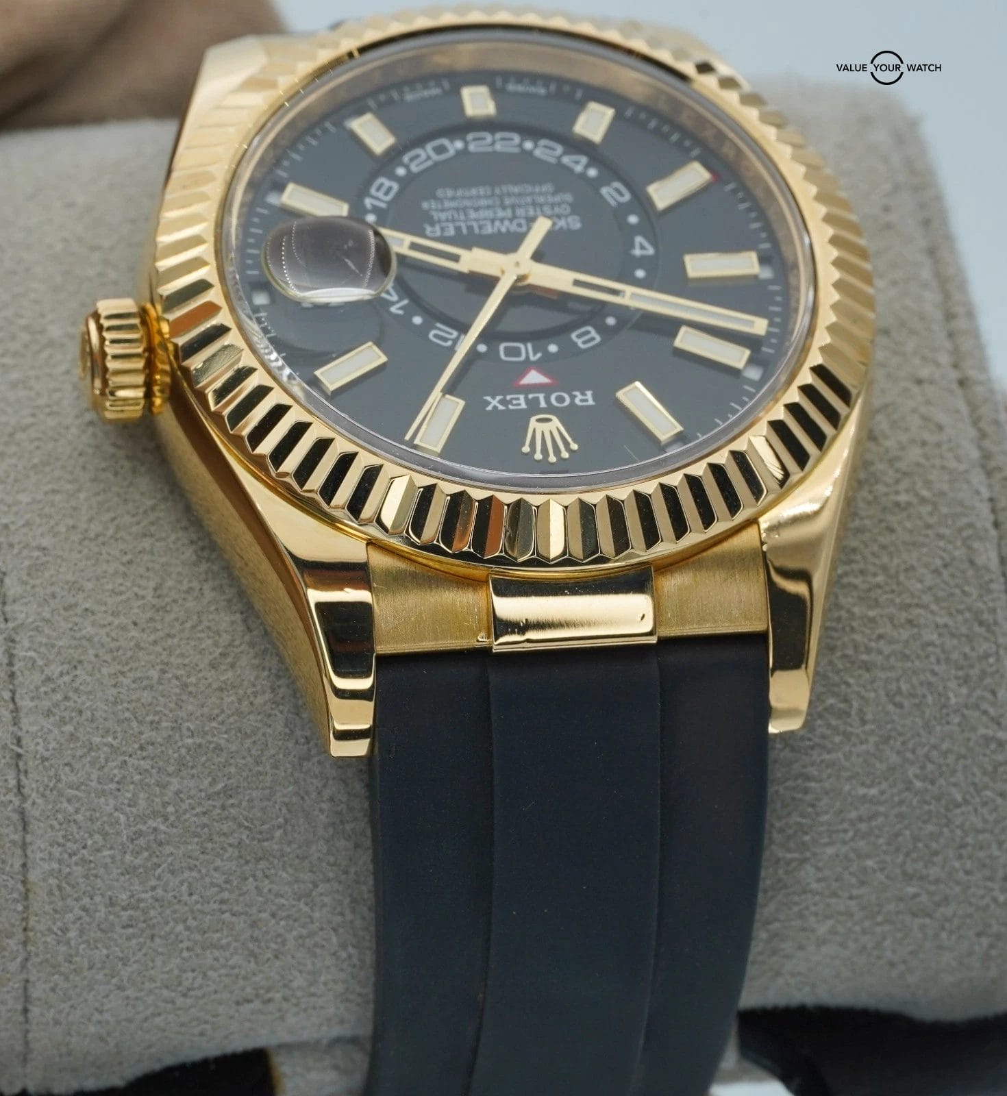 Rolex Sky-Dweller 42mm Yellow Gold Black Dial 326238 Oysterflex BOXES/PAPERS! - Image 15