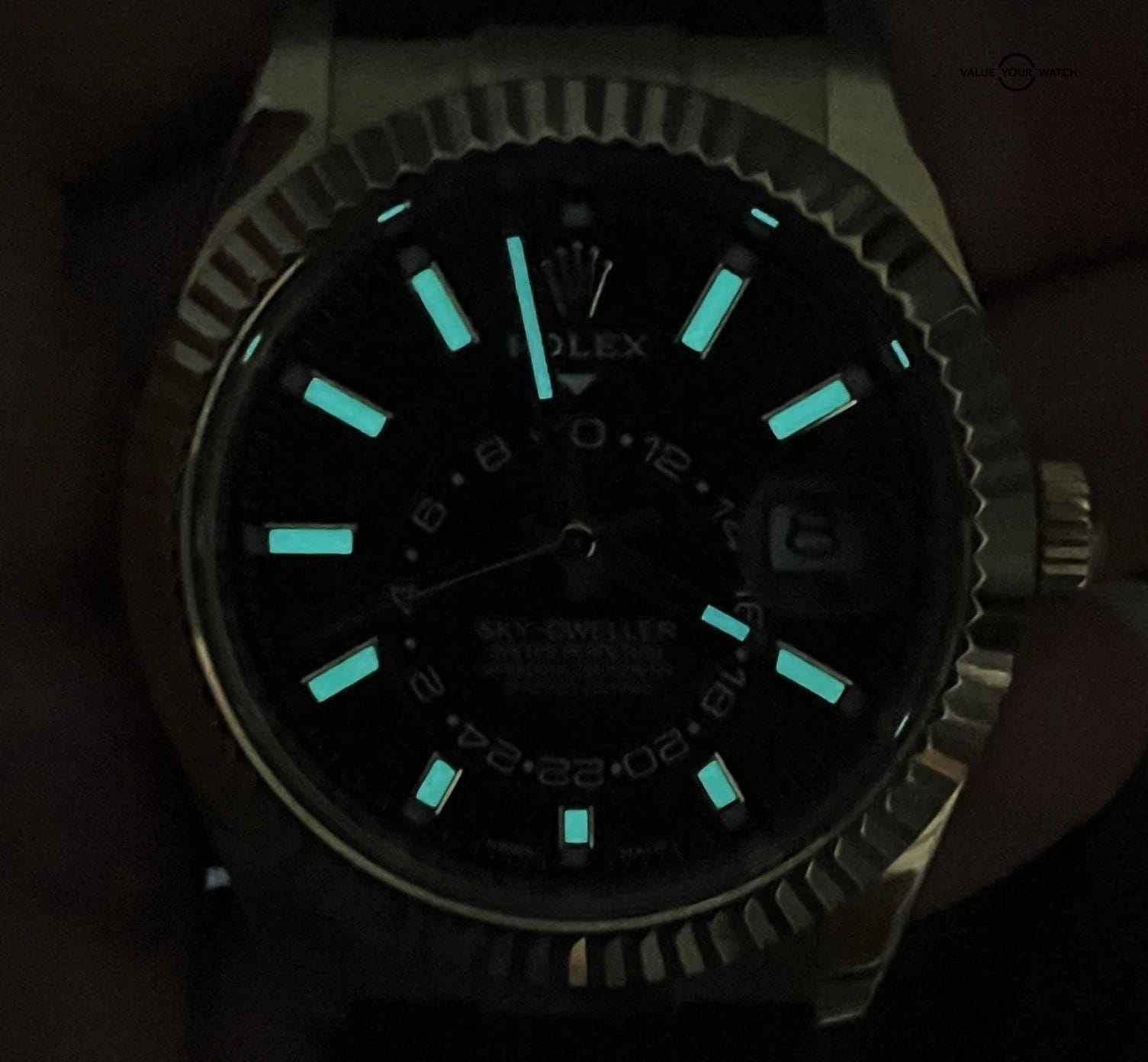 Rolex Sky-Dweller 42mm Yellow Gold Black Dial 326238 Oysterflex BOXES/PAPERS! - Image 19