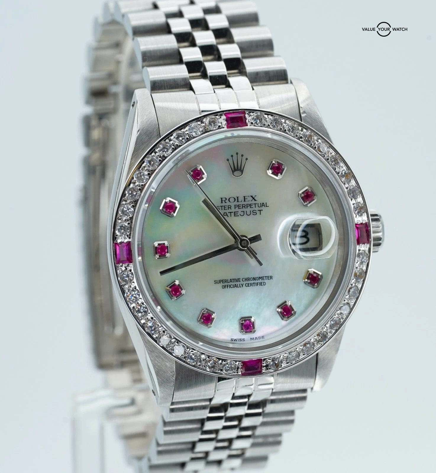 Rolex Datejust 16014 Stainless Steel 36mm Jubilee Bracelet Mother of Pearl Dial! - Image 2