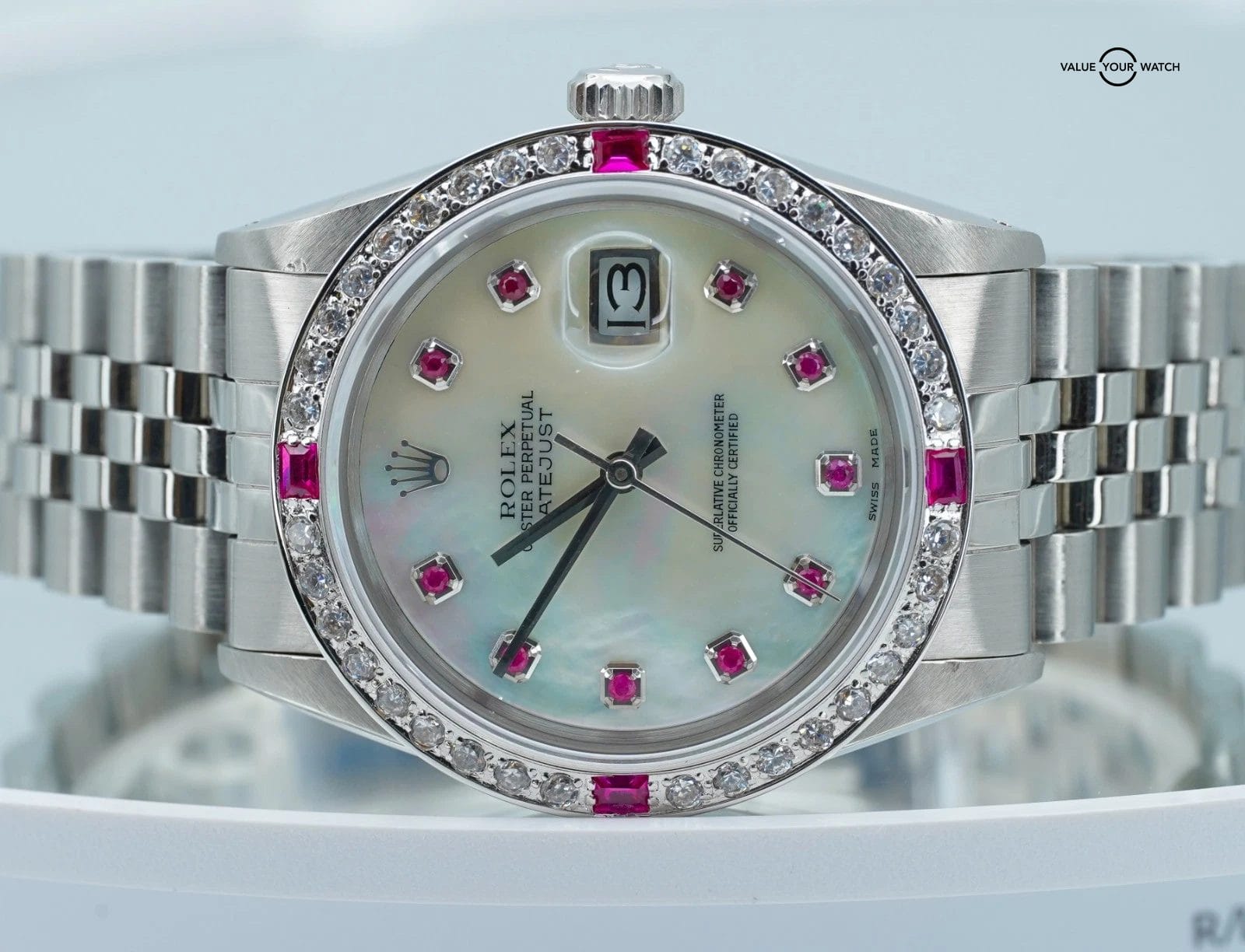 Rolex Datejust 16014 Stainless Steel 36mm Jubilee Bracelet Mother of Pearl Dial! - Image 3