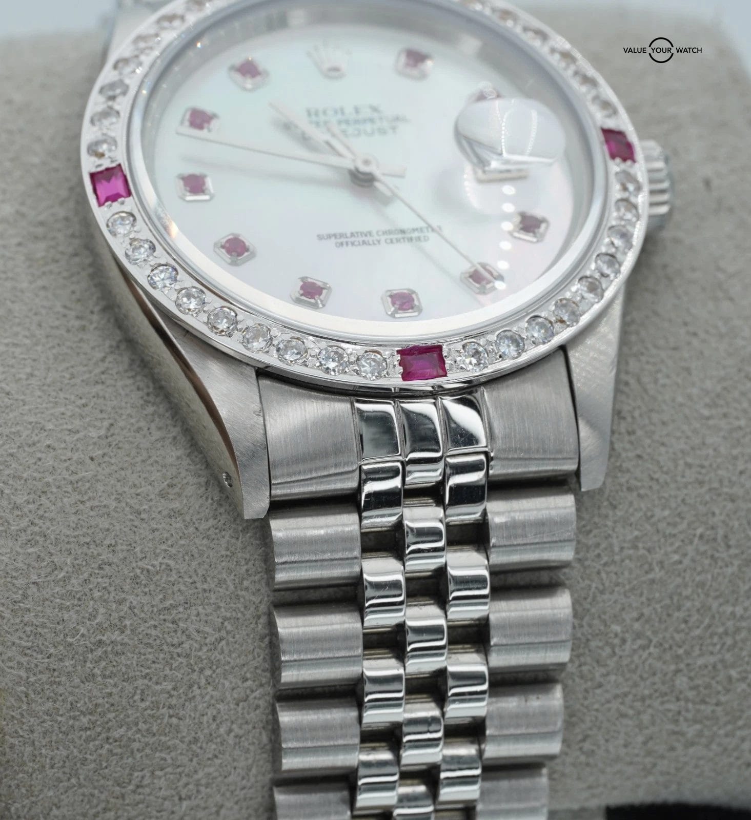 Rolex Datejust 16014 Stainless Steel 36mm Jubilee Bracelet Mother of Pearl Dial! - Image 11