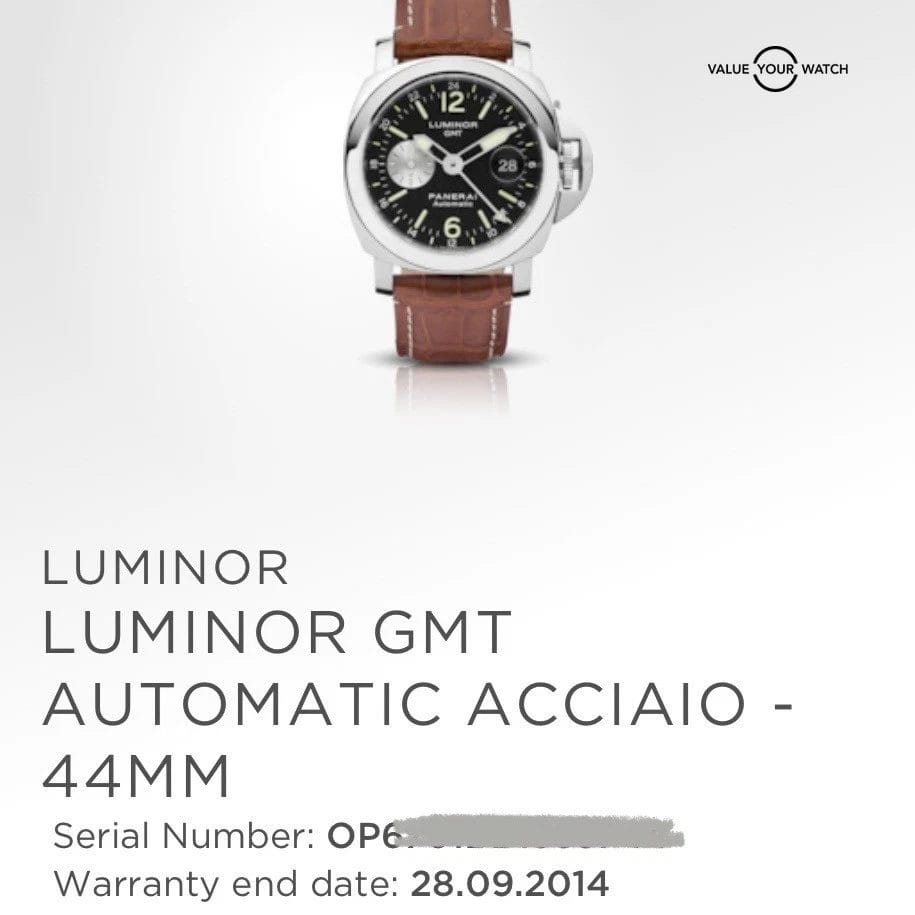 Panerai Luminor GMT PAM00088 - 44mm - Black Dial, Full Set & Card, Extra strap - Image 4