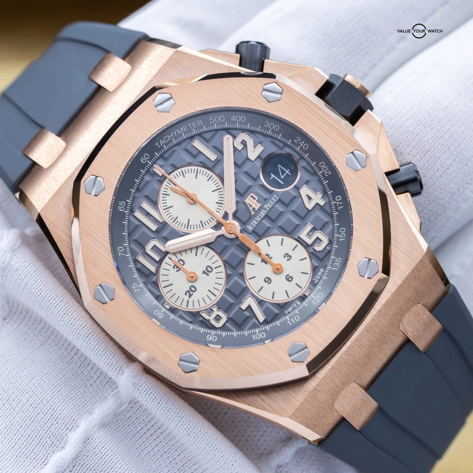 Audemars Piguet Royal Oak Offshore Chronograph 42mm Half Brick Rhodium 26470OR - Image 17