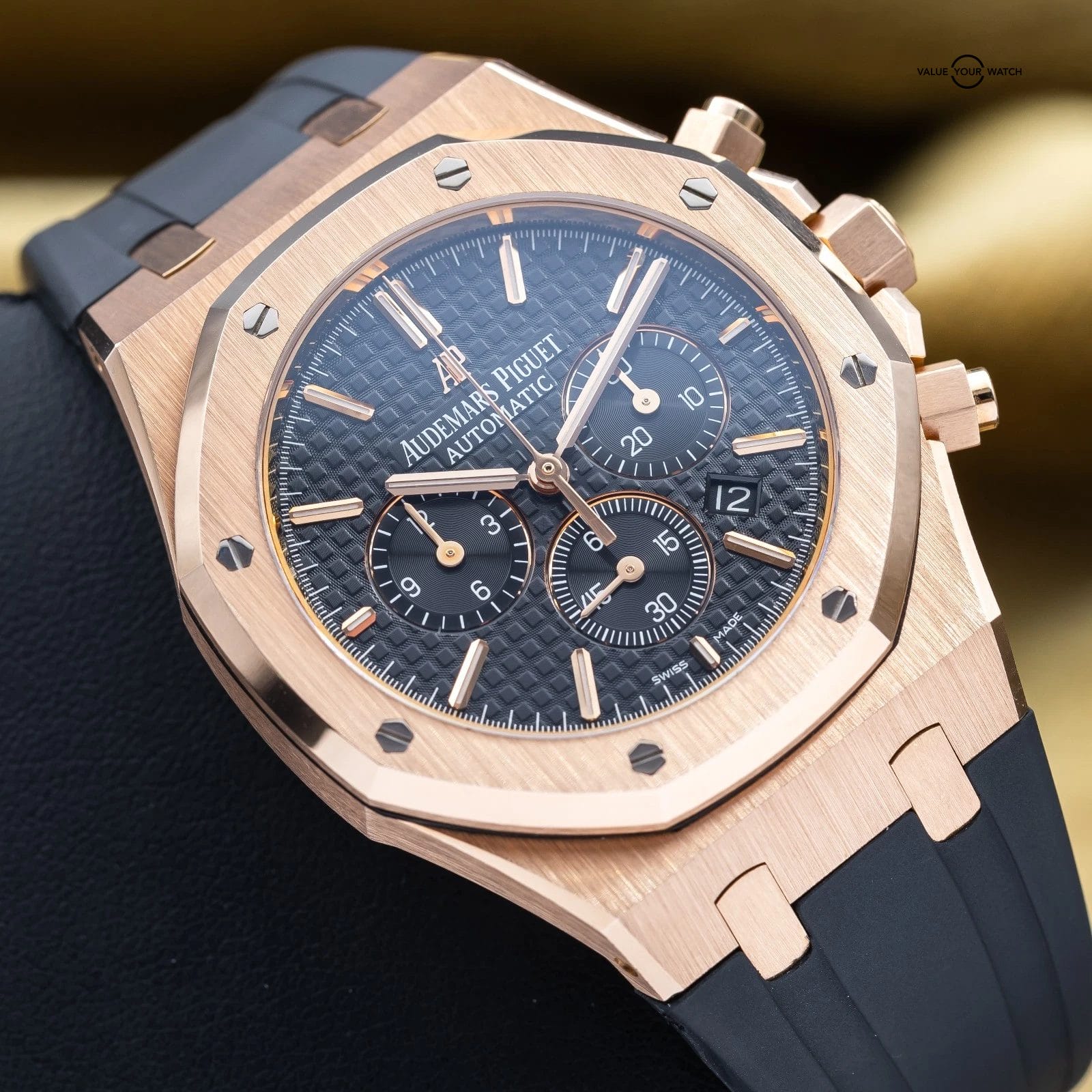 Audemars Piguet Royal Oak Chronograph 41mm Rose Gold 26320OR Black - Full Set - Image 3