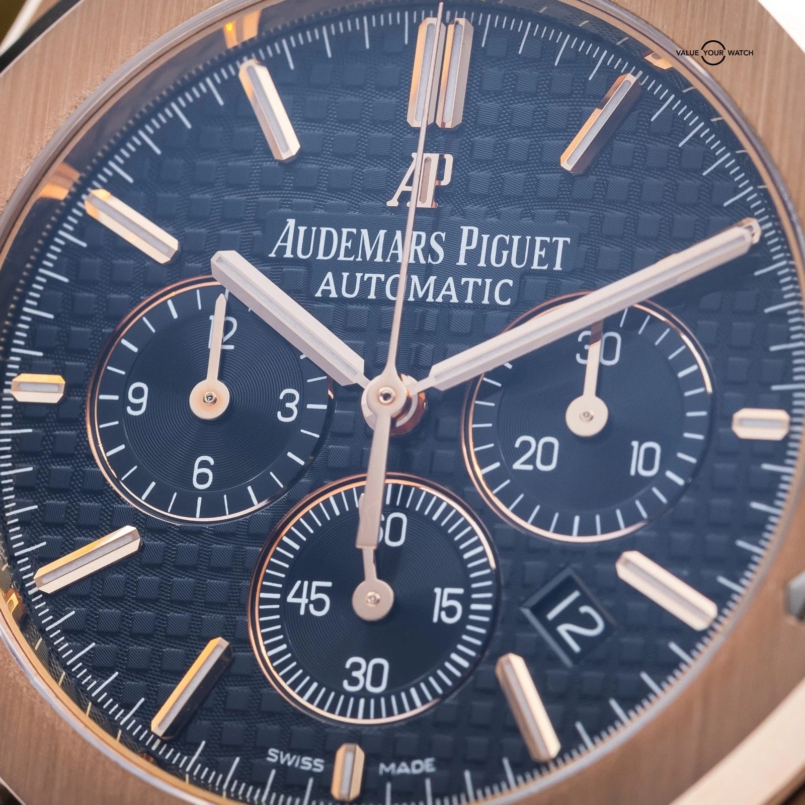 Audemars Piguet Royal Oak Chronograph 41mm Rose Gold 26320OR Black - Full Set - Image 6