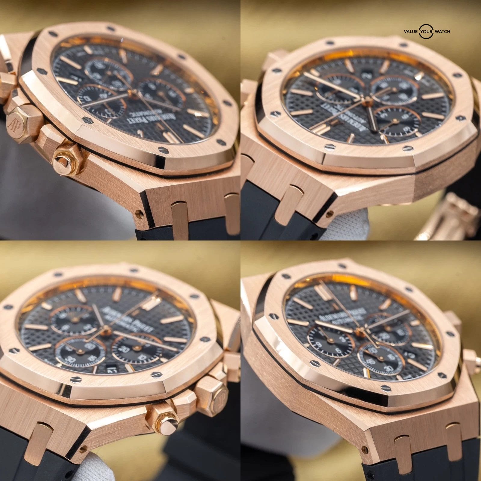Audemars Piguet Royal Oak Chronograph 41mm Rose Gold 26320OR Black - Full Set - Image 12