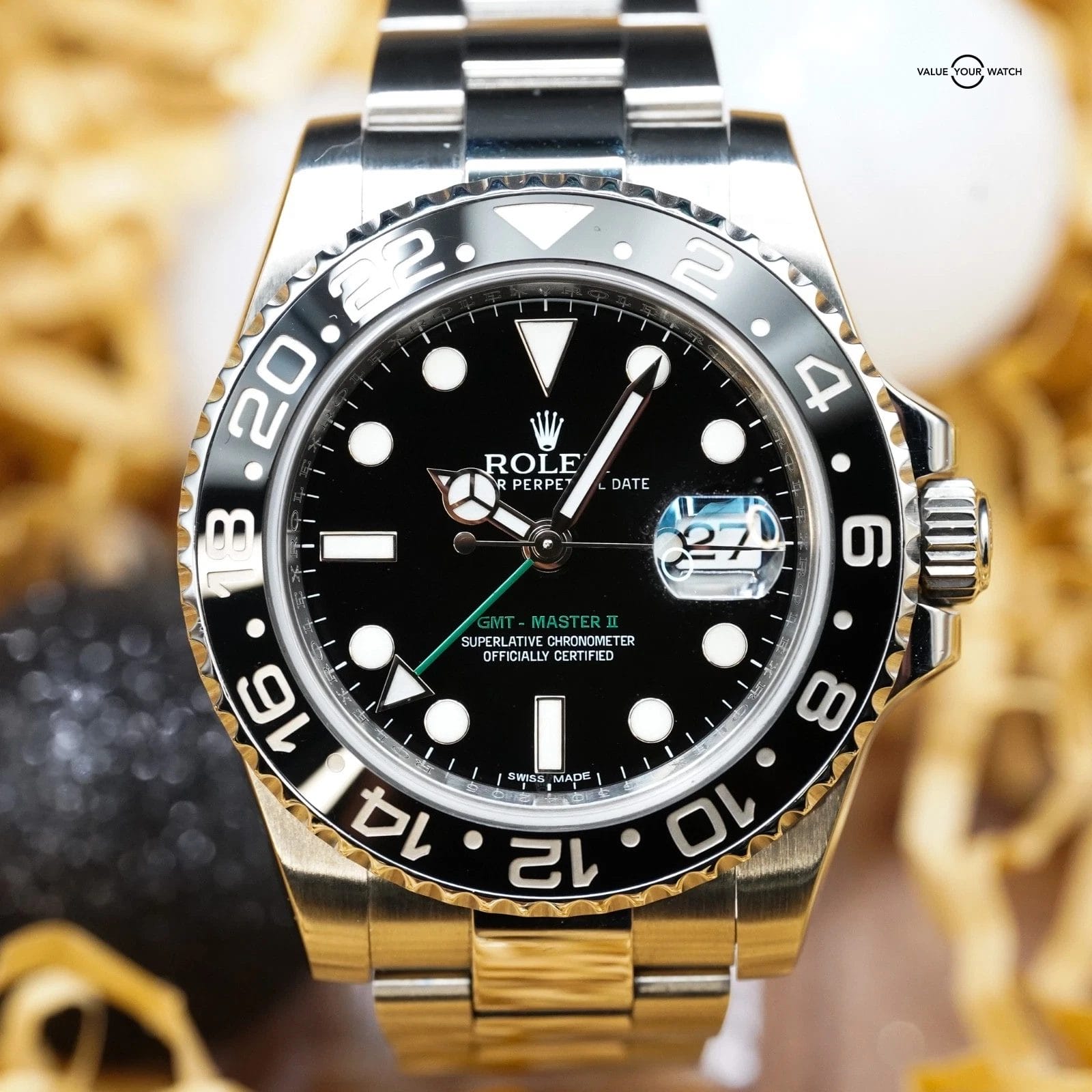 Rolex GMT-Master II - 116710LN Black Bezel & Dial- Green Arrow, Complete Set