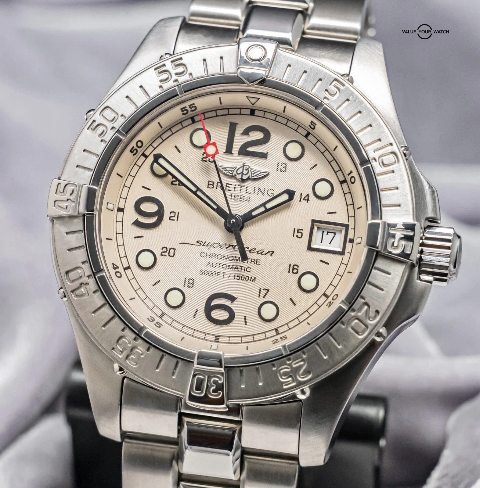 Breitling Superocean Steelfish 44 mm Silver Dial Brushed Steel Bracelet A17360 - Image 9