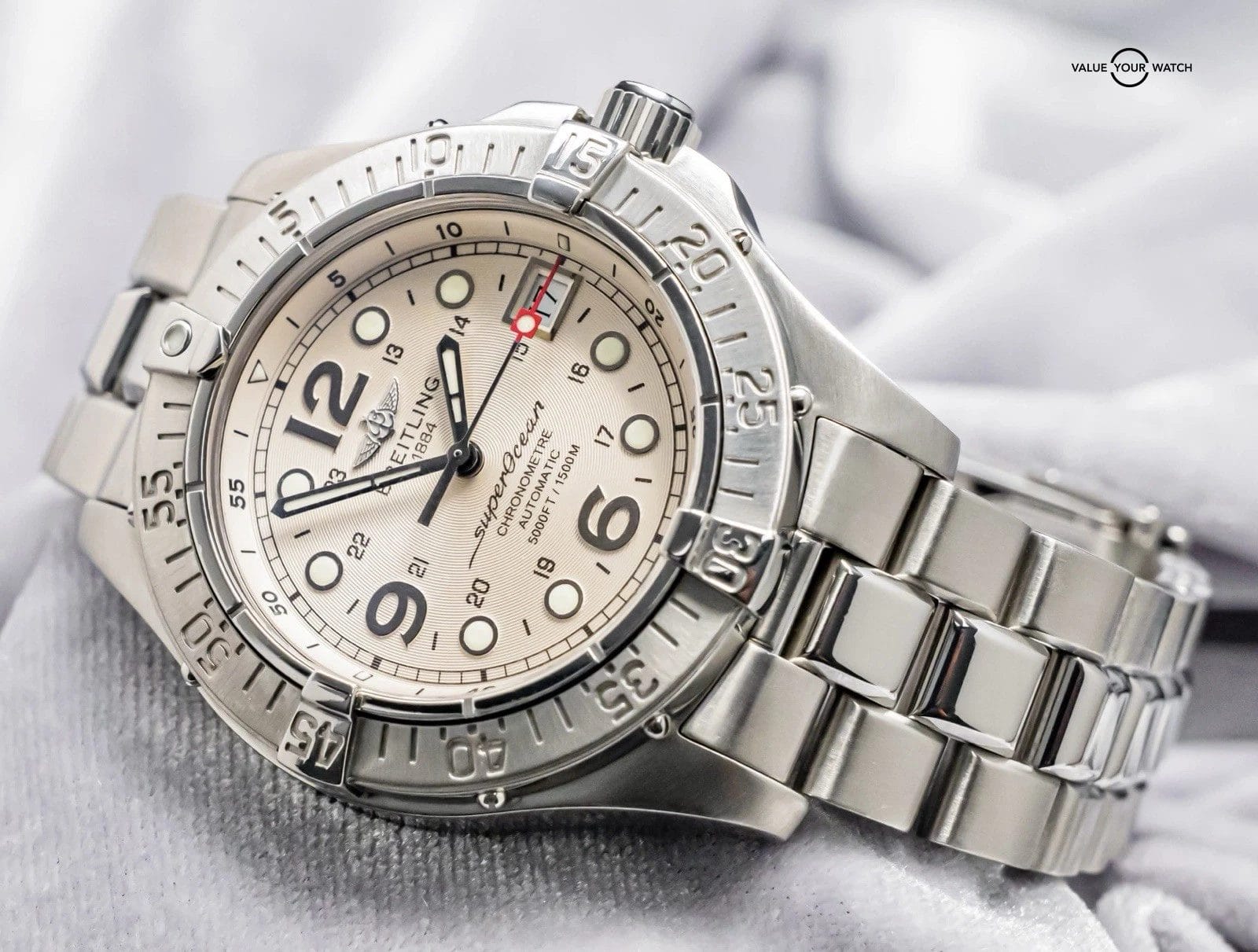 Breitling Superocean Steelfish 44 mm Silver Dial Brushed Steel Bracelet A17360 - Image 11