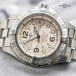 Breitling Superocean Steelfish 44 mm Silver Dial Brushed Steel Bracelet A17360