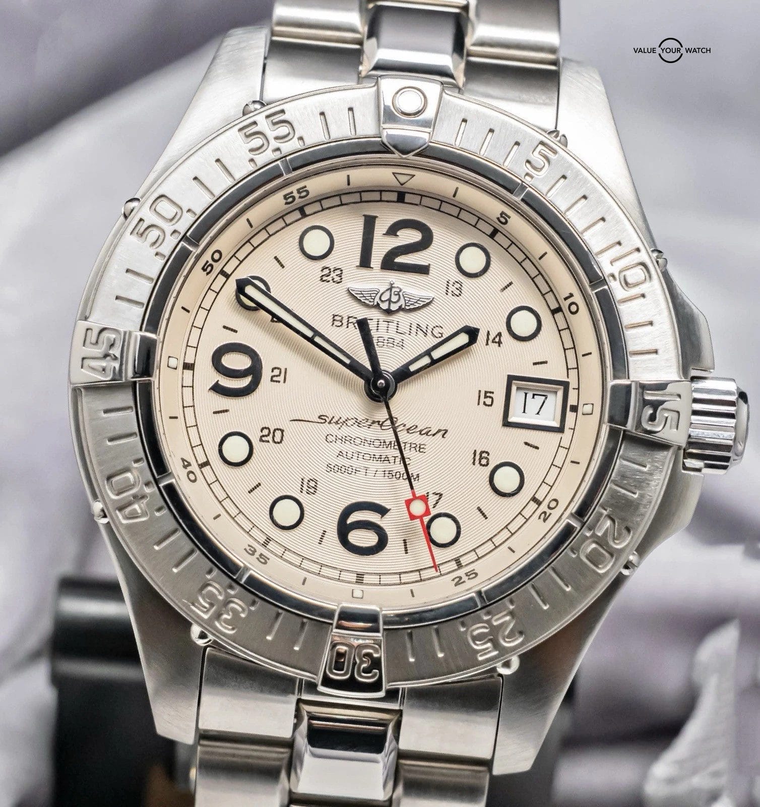 Breitling Superocean Steelfish 44 mm Silver Dial Brushed Steel Bracelet A17360 - Image 13