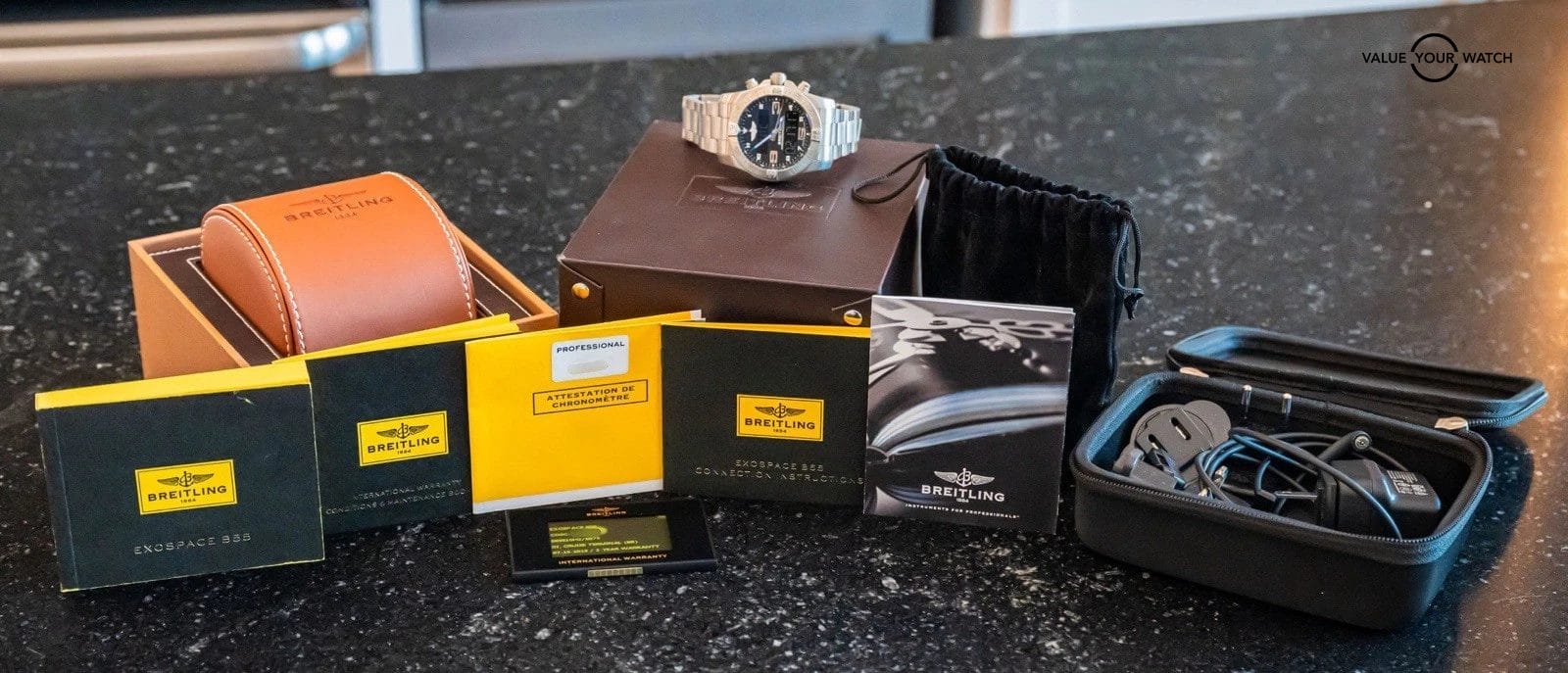 Breitling Exospace B55 Professional 46 mm Box Plugs Flyback UTC EB5510H11B1E1 - Image 3