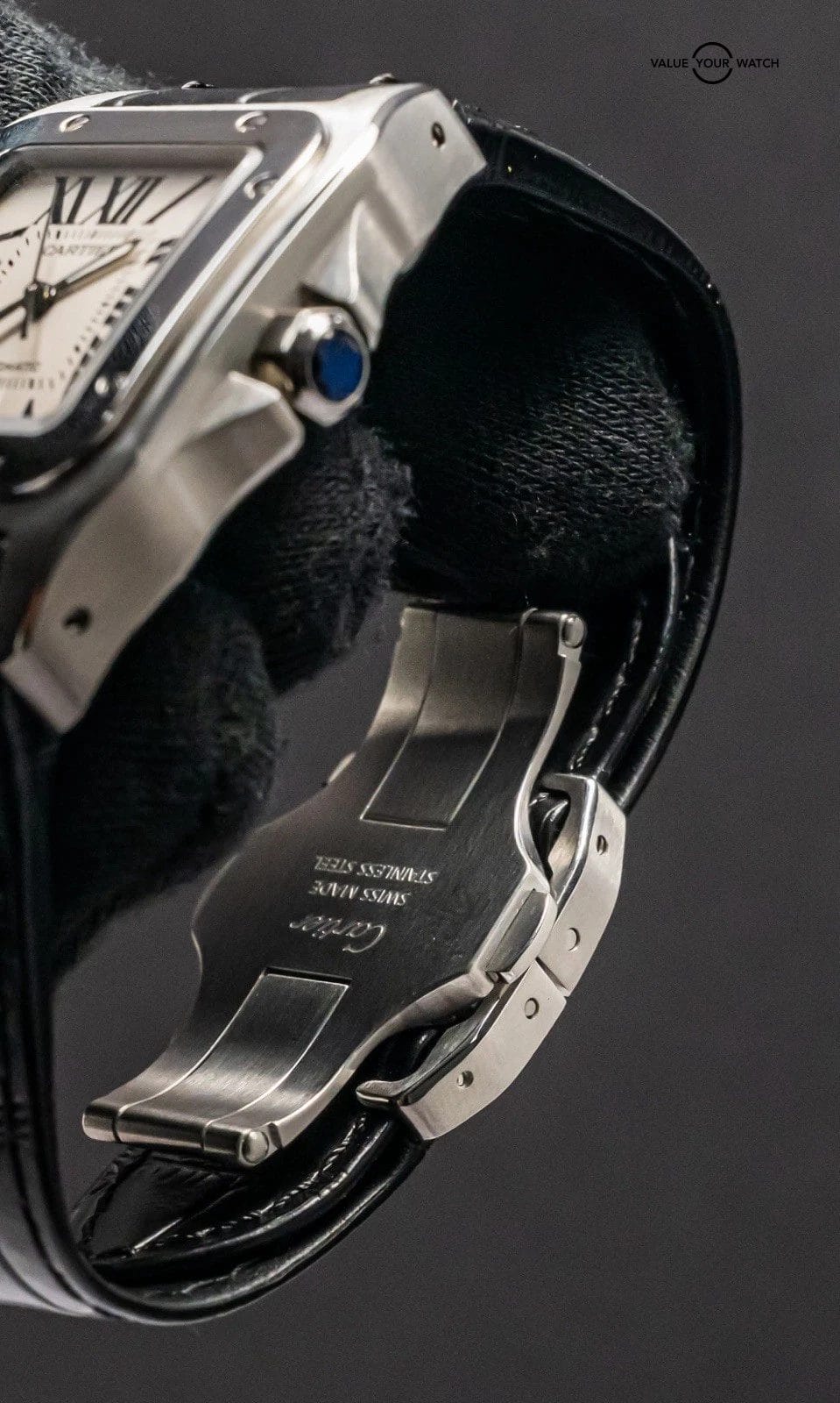 Cartier Santos 100 Silver Dial Box Papers Midsize Stainless Steel W20126X8 2878 - Image 5