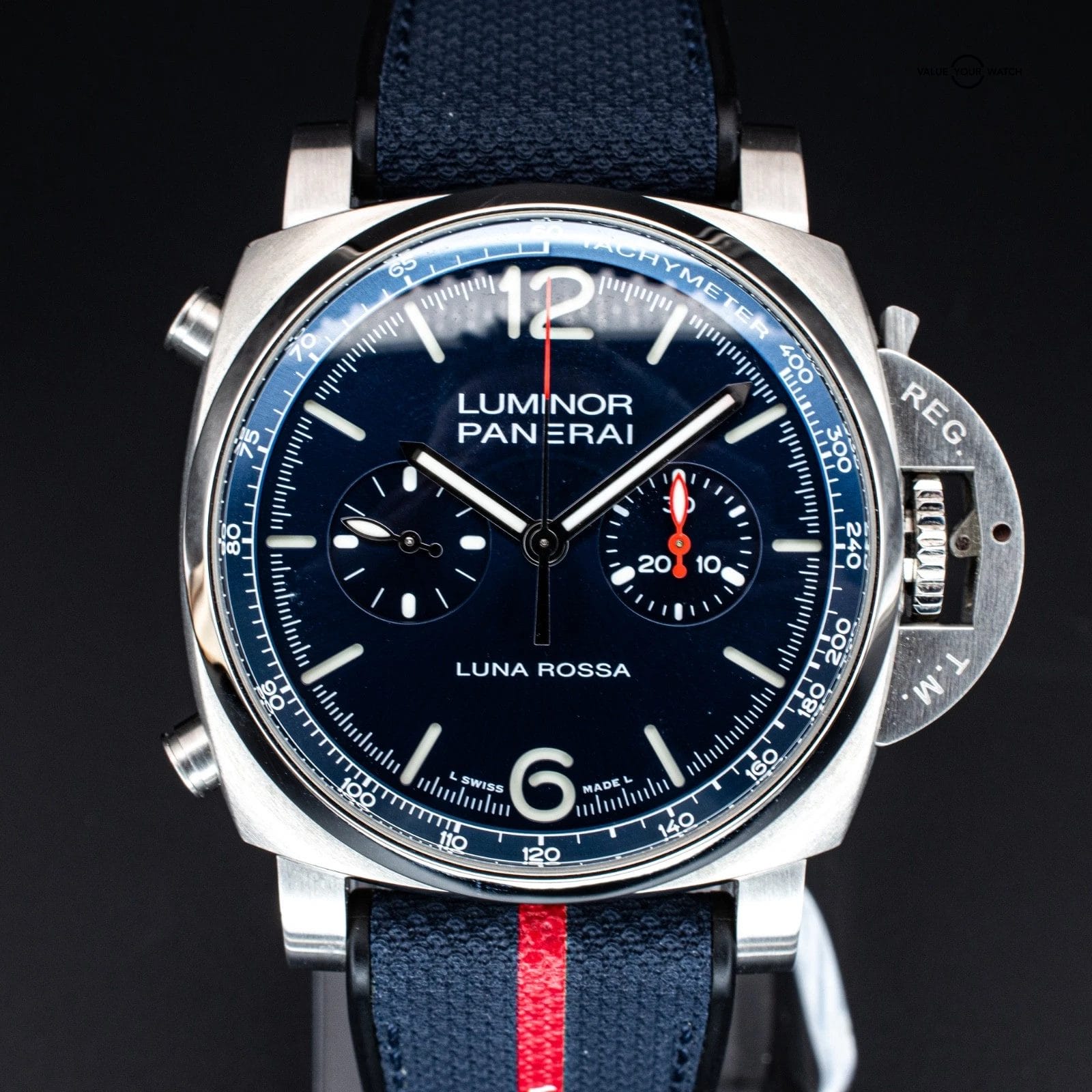 Panerai Luminor Chrono Luna Rossa 44mm, Ref. PAM01303 with B&P