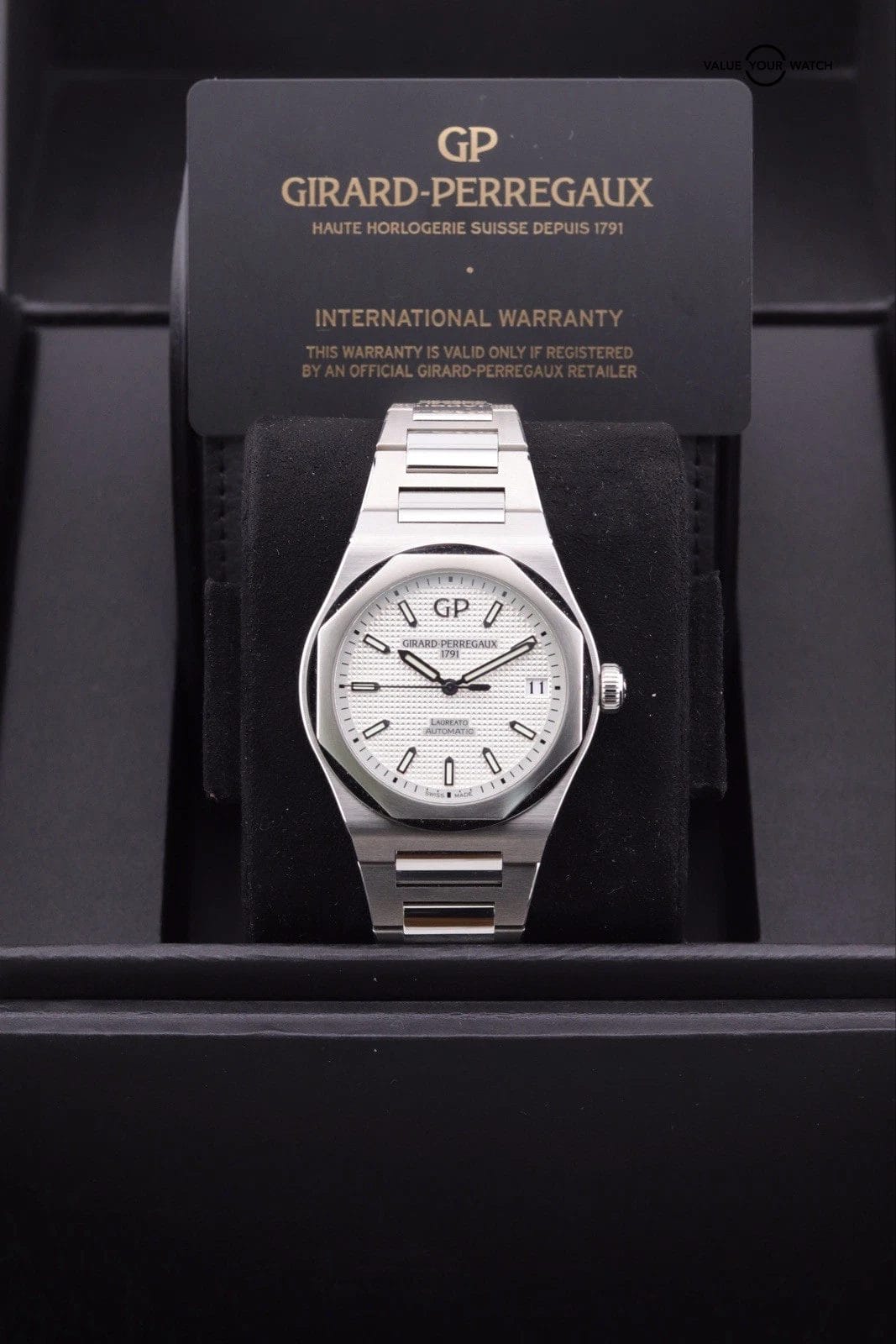 Girard-Perregaux Laureato 81010-11-131-11A White Dial 42MM Box & Paper - Image 6