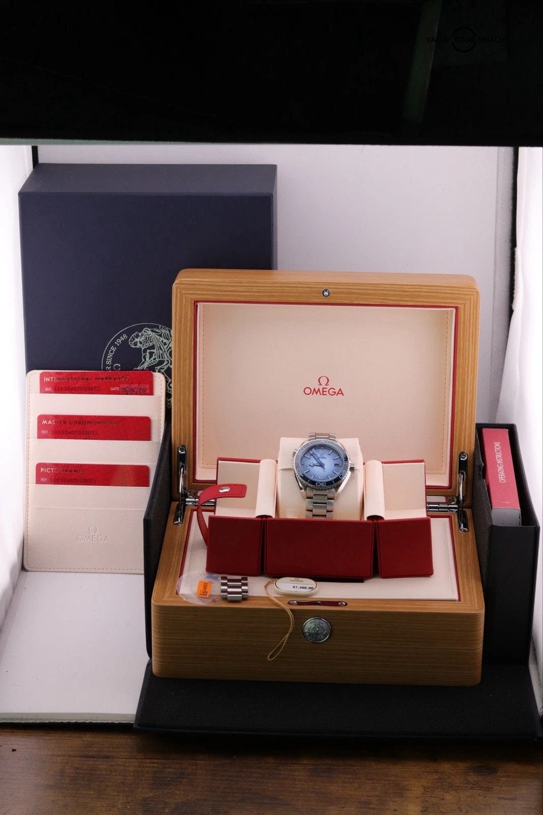 Omega Seamaster Planet Ocean Summer Blue 39.5mm 215.30.40.20.03.002 2024 Set - Image 3