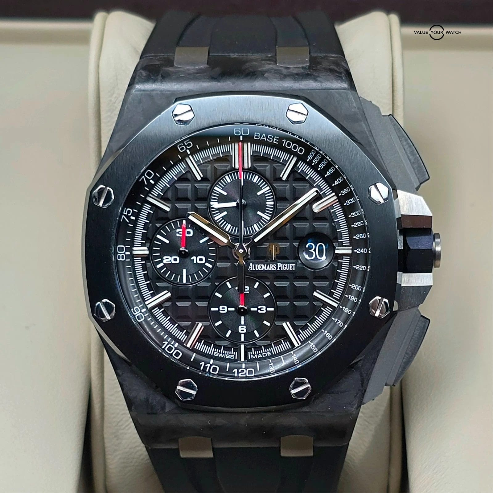 Audemars Piguet Royal Oak Offshore Carbon Case, 44mm ceramic bezel full Set!