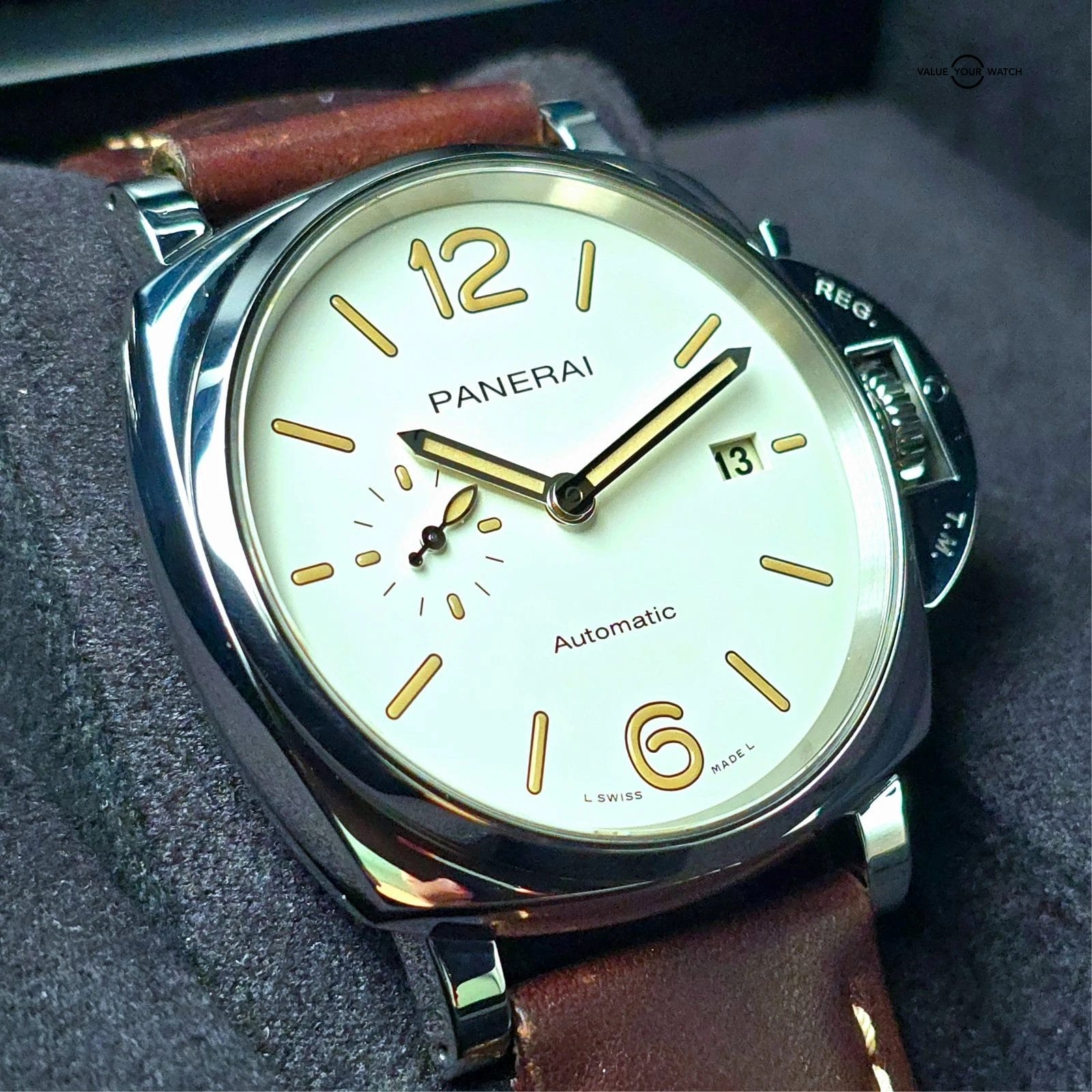 Panerai Luminor Due white dial, 42mm steel case, thin profile PAM01046 PAM 1046 - Image 4