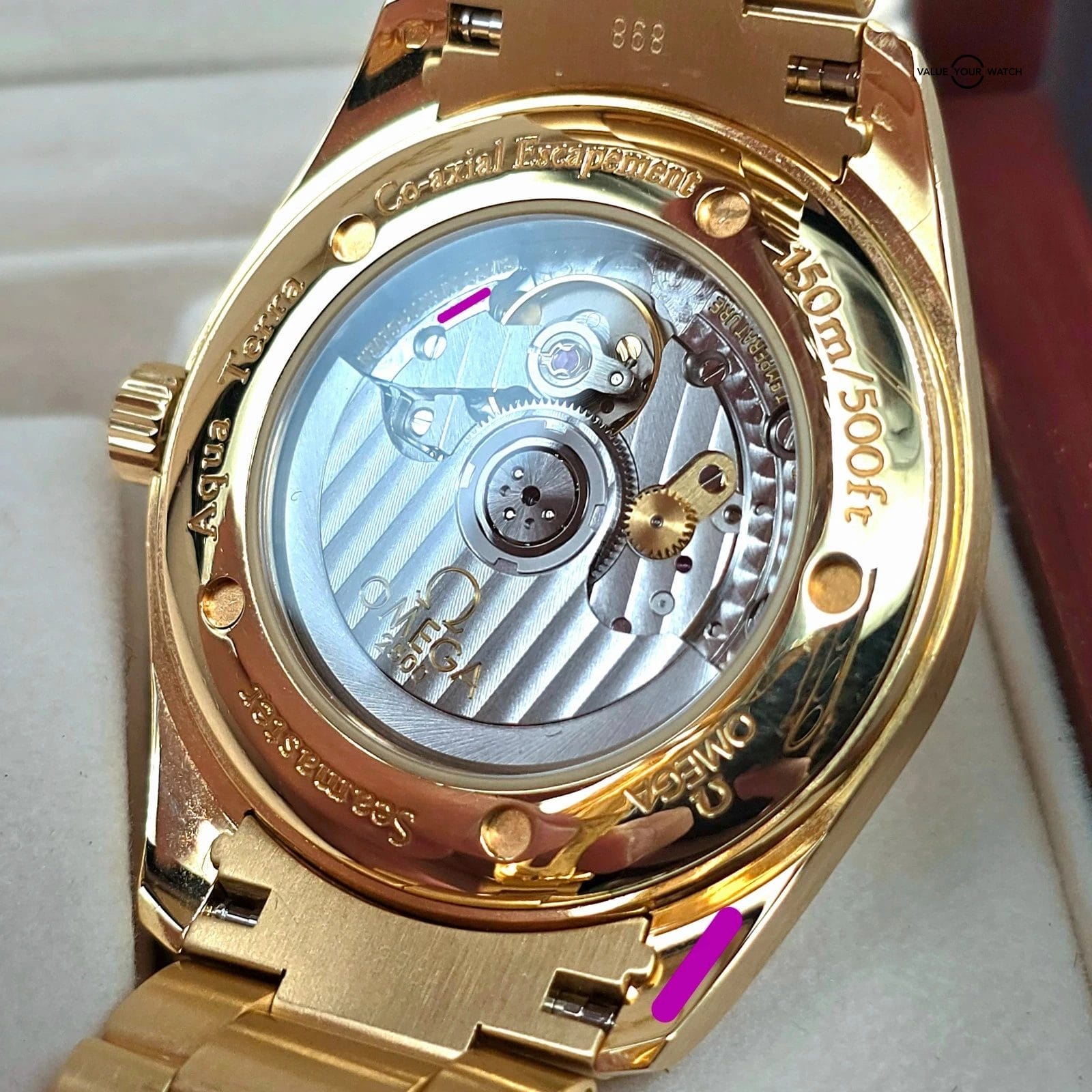 Omega Seamaster Aqua Terra in Solid 18k yellow gold, 39mm Full set and serviced! - Image 12