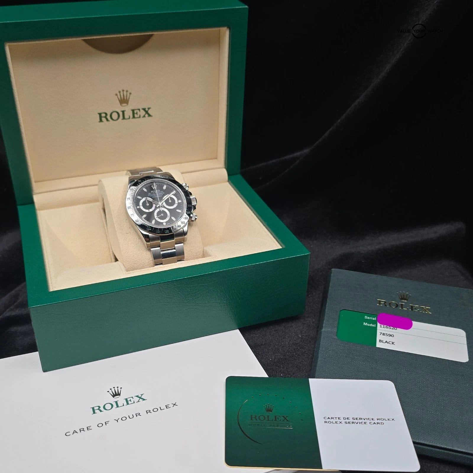 Rolex Daytona Black Dial in Steel, pre-ceramic full set and RSC Serviced! 116520 - Image 6