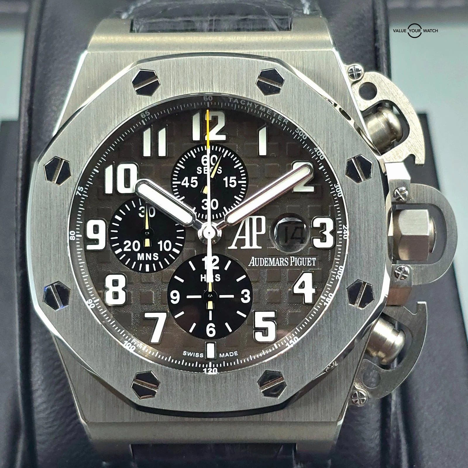 Audemars Piguet Royal Oak Offshore Chronograph in 48mm Titanium, T3 Full Set!