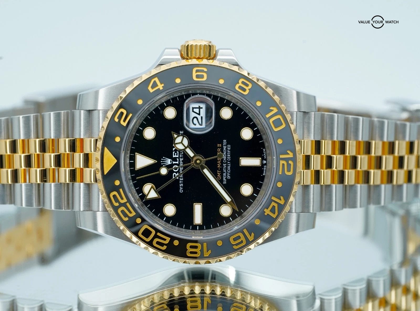 Rolex GMT Master II 126713GRNR 18K Yellow Gold Stainless Steel BOXES/PAPERS! - Image 2