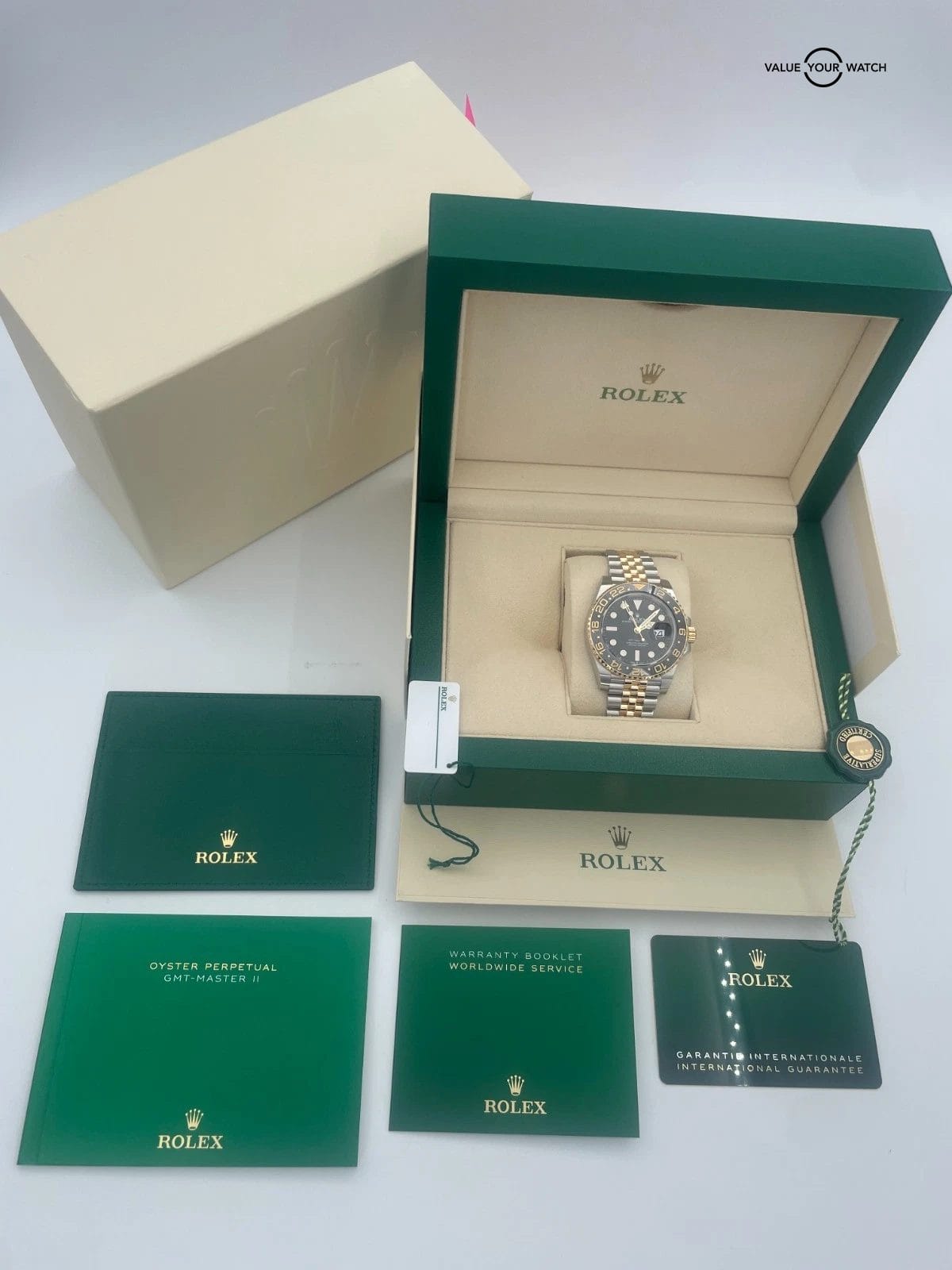 Rolex GMT Master II 126713GRNR 18K Yellow Gold Stainless Steel BOXES/PAPERS! - Image 4