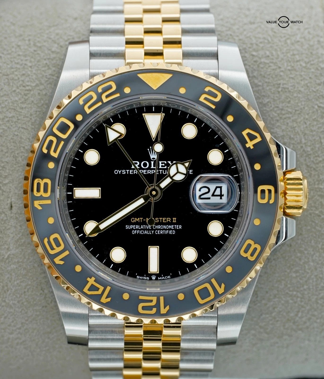 Rolex GMT Master II 126713GRNR 18K Yellow Gold Stainless Steel BOXES/PAPERS! - Image 10