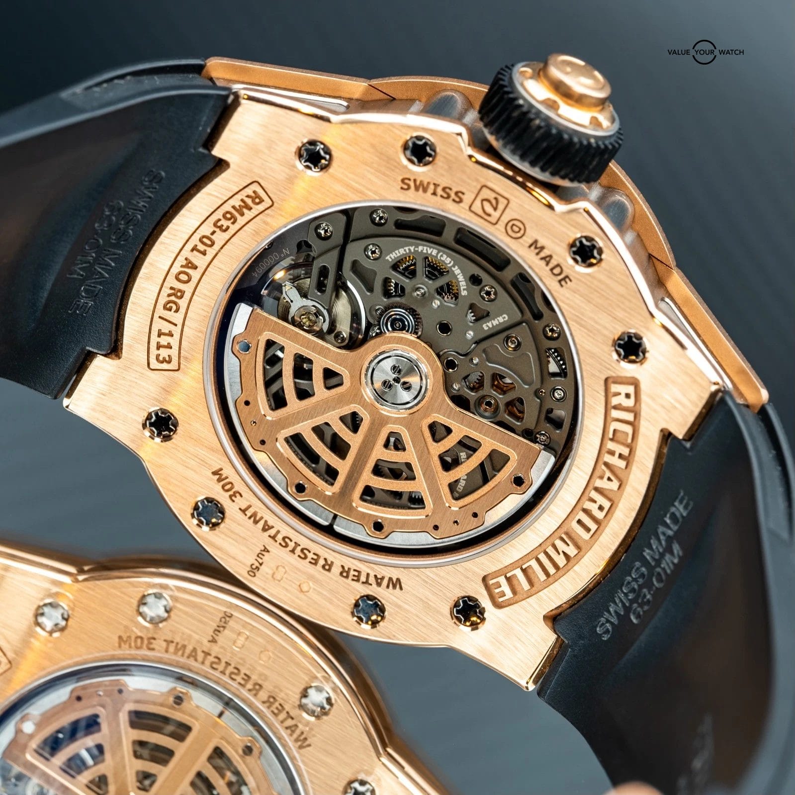 Richard Mille RM 63 RM63-01 Dizzy Hands Rose Gold — FULL SET - Image 4