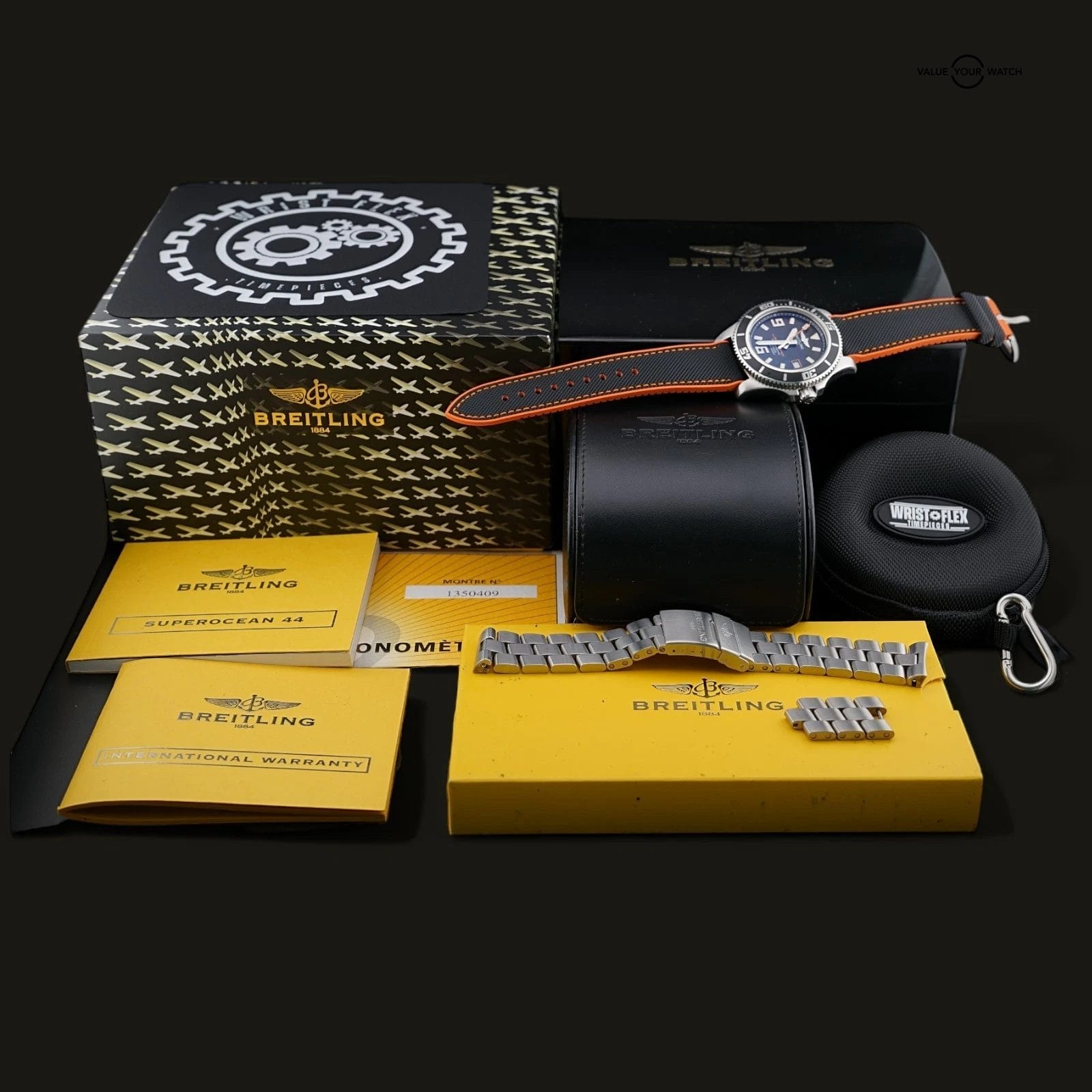 Breitling Superocean A17391 44mm 2000m – Full Set, Bracelet + Strap & Buckle - Image 2
