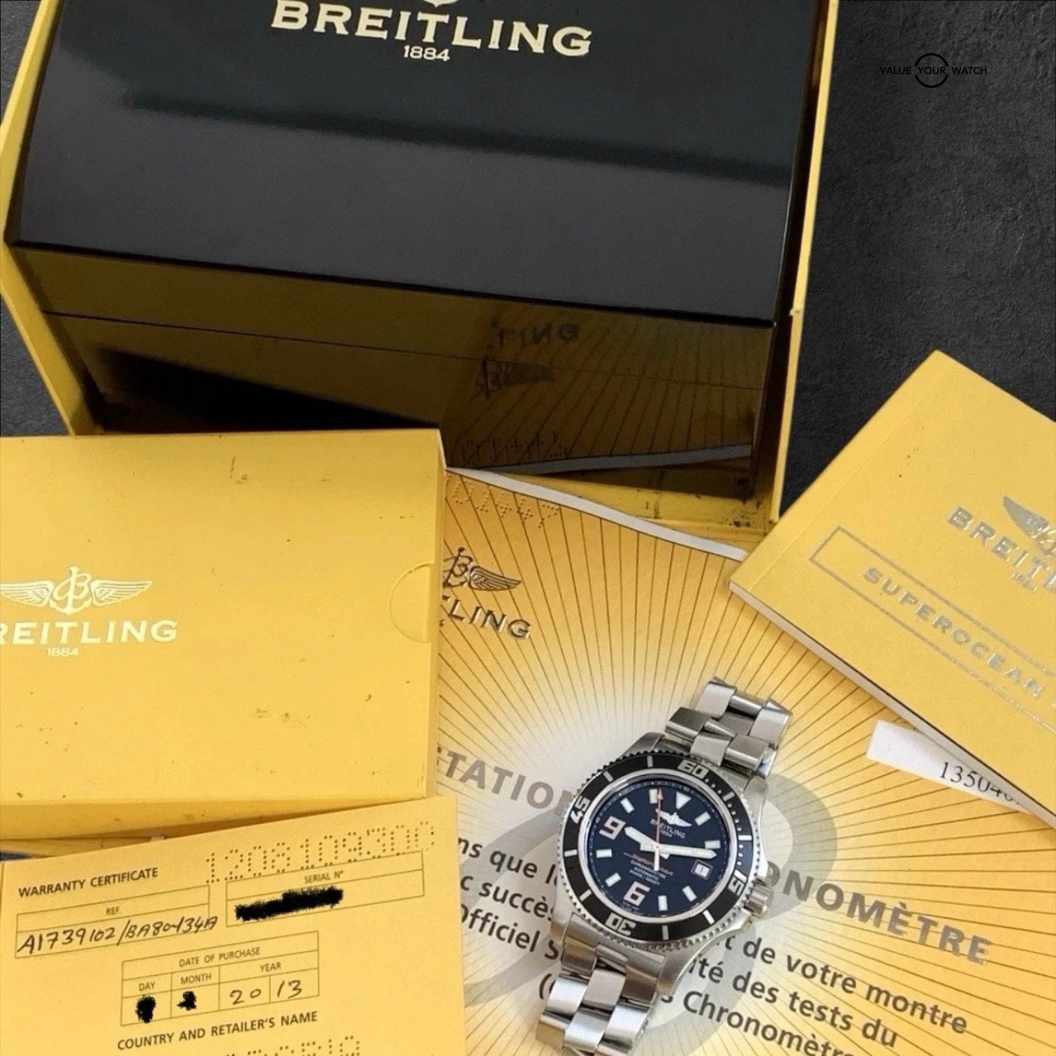 Breitling Superocean A17391 44mm 2000m – Full Set, Bracelet + Strap & Buckle - Image 5