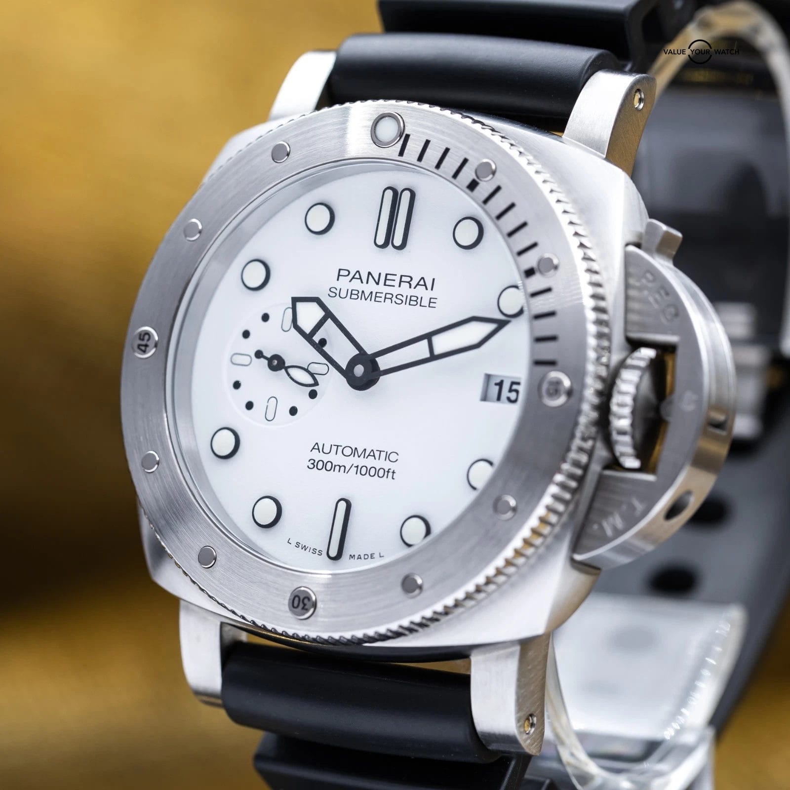 2023 Panerai Submersible Bianco White Dial Automatic Rubber 42 Pam02223 Full Set - Image 2