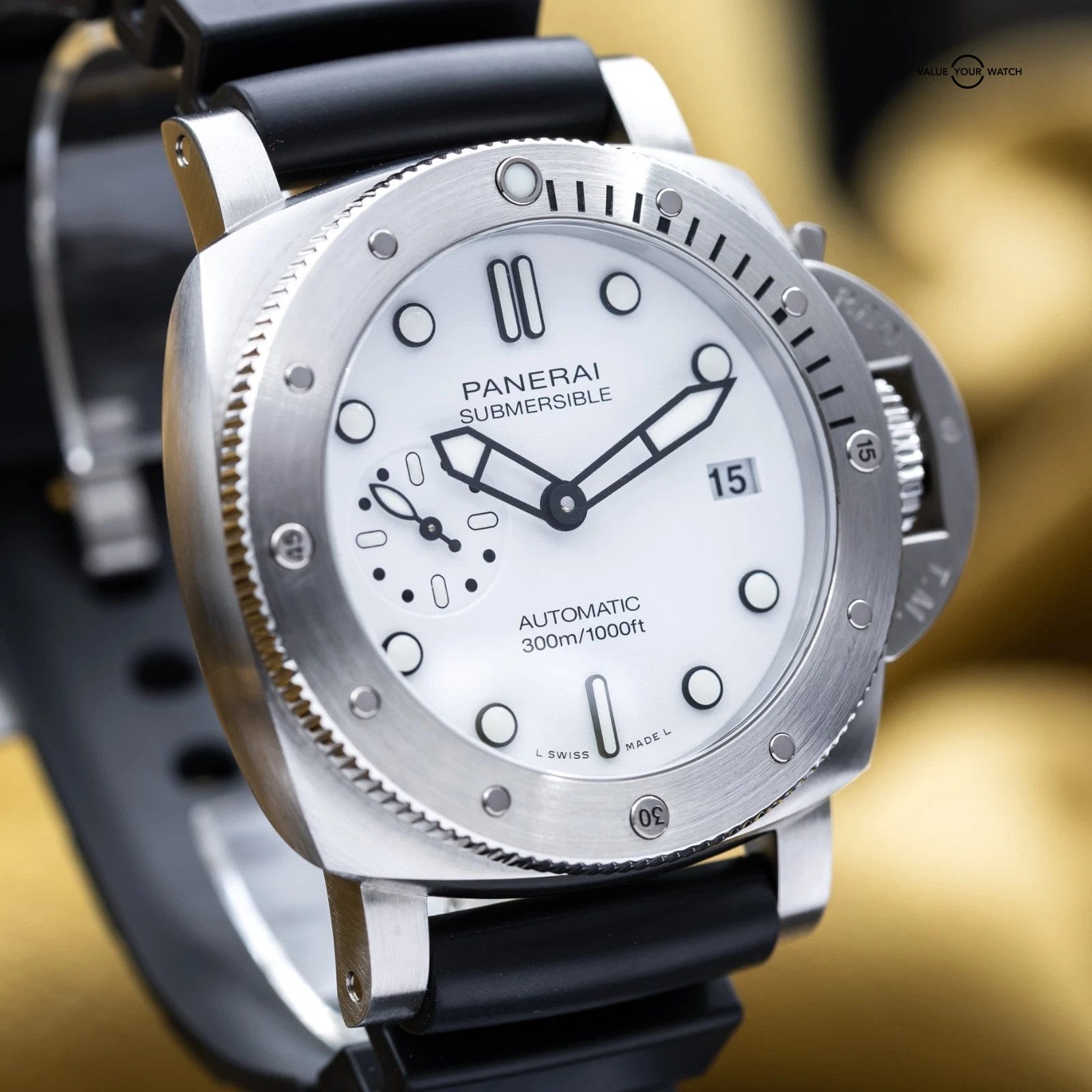 2023 Panerai Submersible Bianco White Dial Automatic Rubber 42 Pam02223 Full Set - Image 3