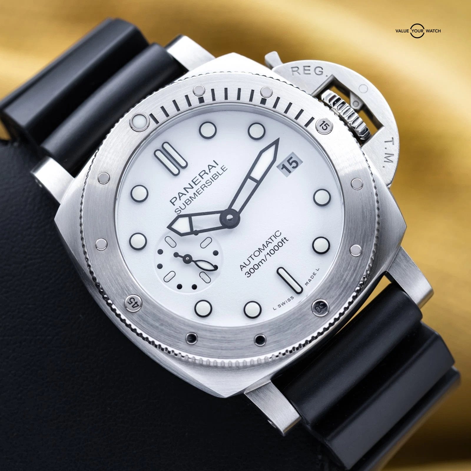 2023 Panerai Submersible Bianco White Dial Automatic Rubber 42 Pam02223 Full Set - Image 4