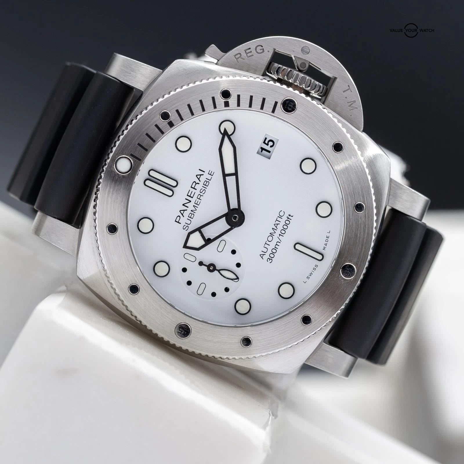 2023 Panerai Submersible Bianco White Dial Automatic Rubber 42 Pam02223 Full Set - Image 16
