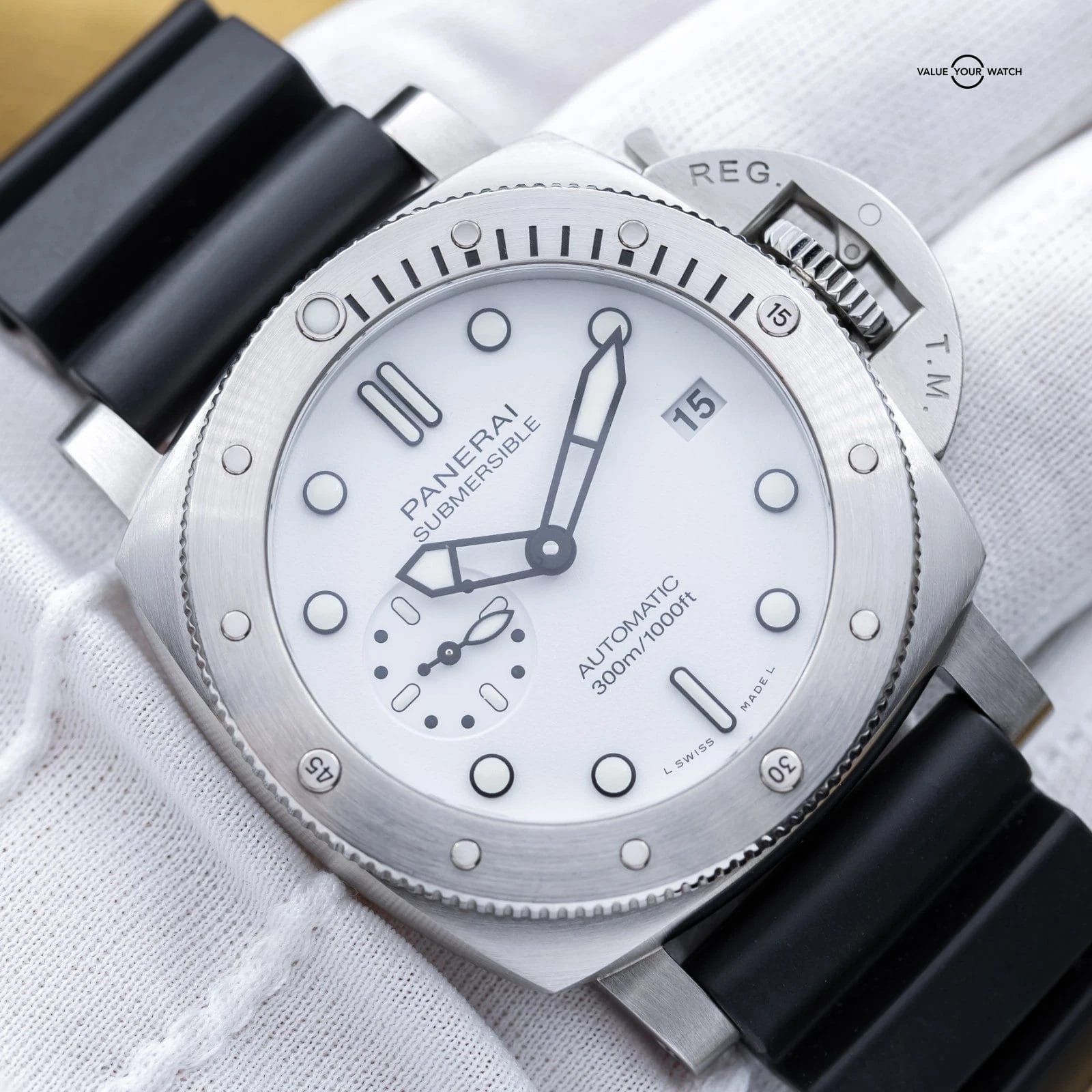 2023 Panerai Submersible Bianco White Dial Automatic Rubber 42 Pam02223 Full Set - Image 17