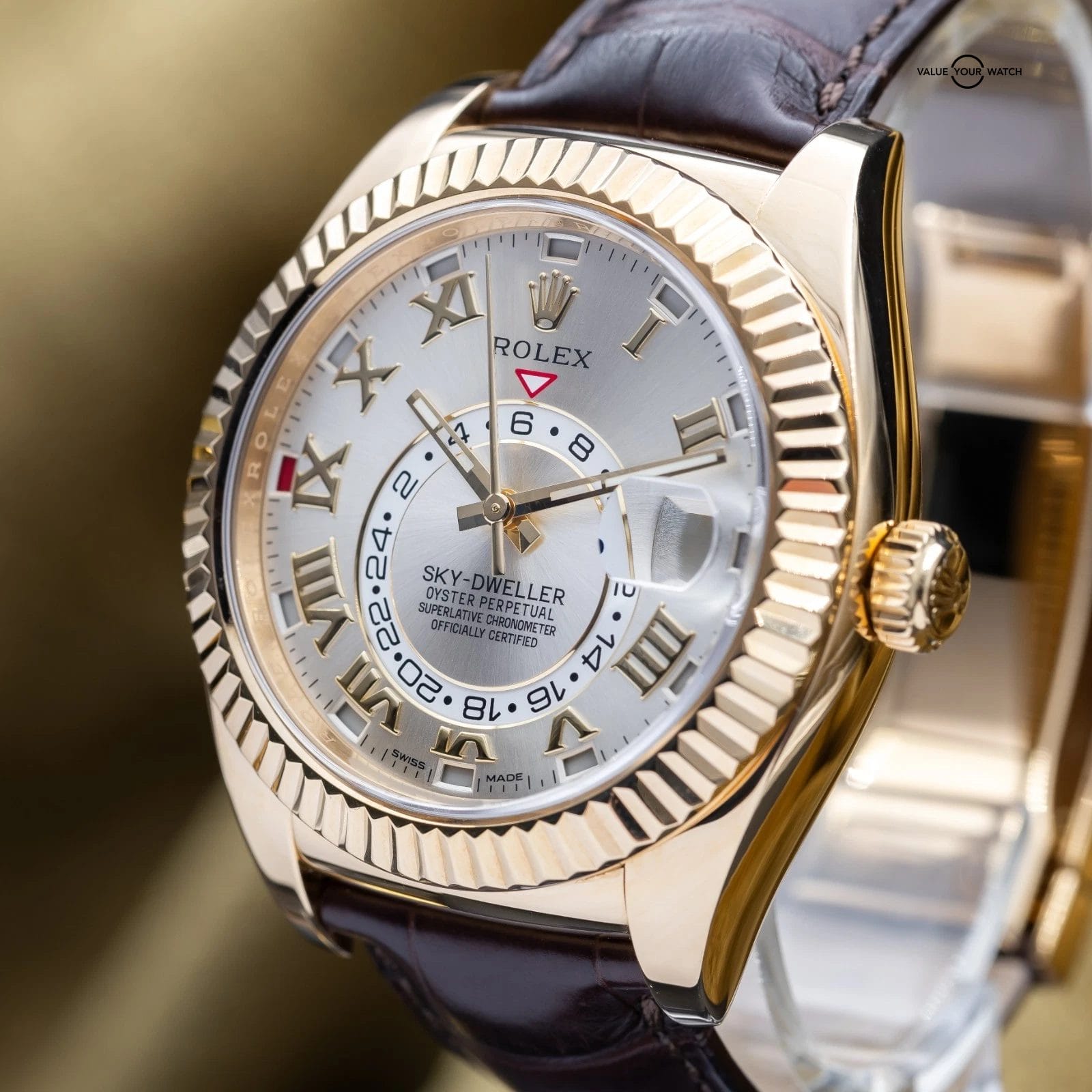 Rolex Sky-Dweller Yellow Gold Silver Dial 42mm - Ref. 326138 Complete Set - Image 5