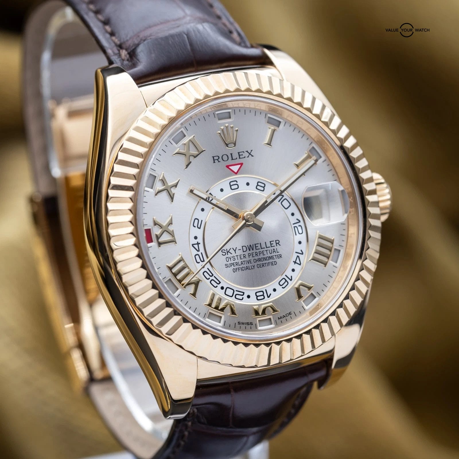 Rolex Sky-Dweller Yellow Gold Silver Dial 42mm - Ref. 326138 Complete Set - Image 6