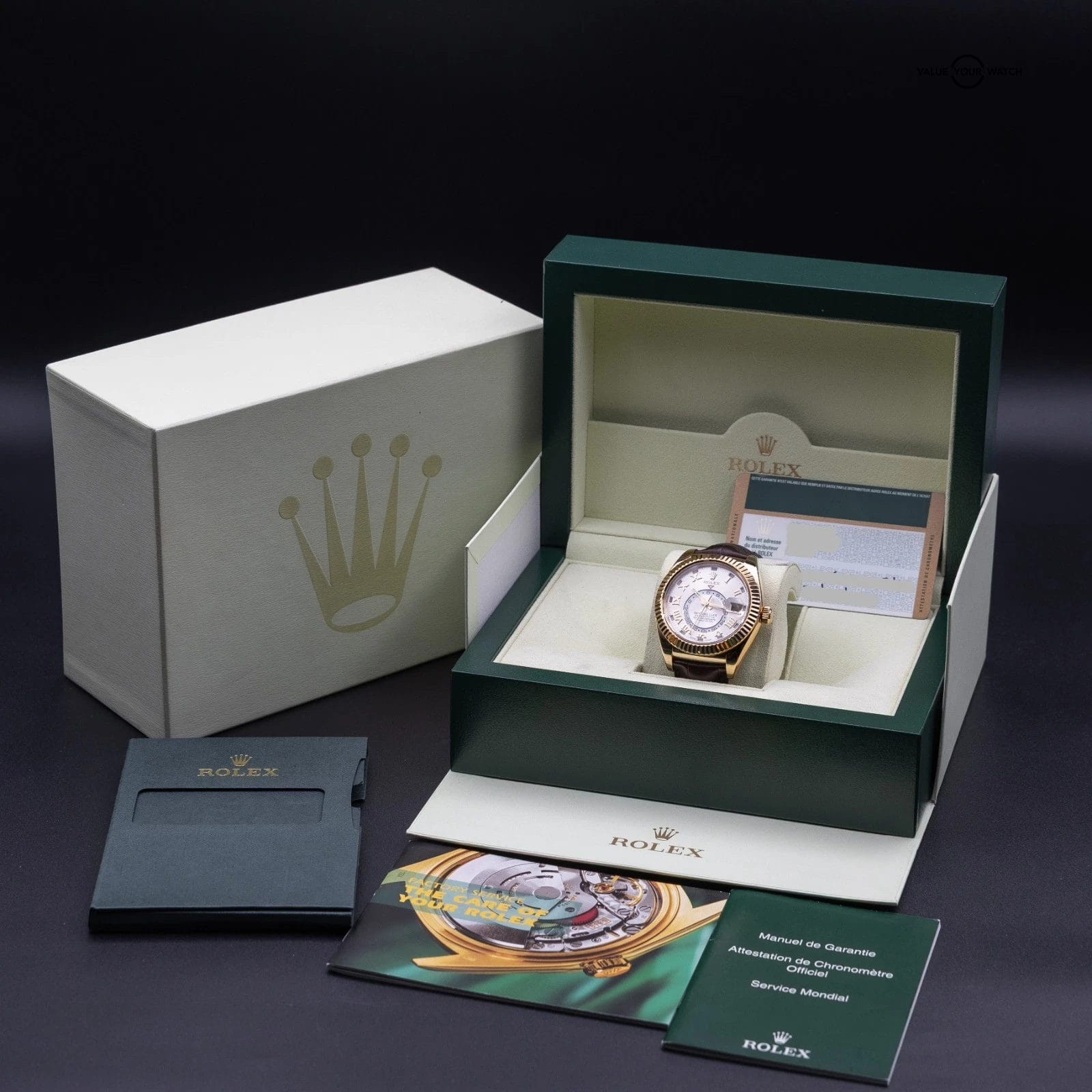 Rolex Sky-Dweller Yellow Gold Silver Dial 42mm - Ref. 326138 Complete Set - Image 11