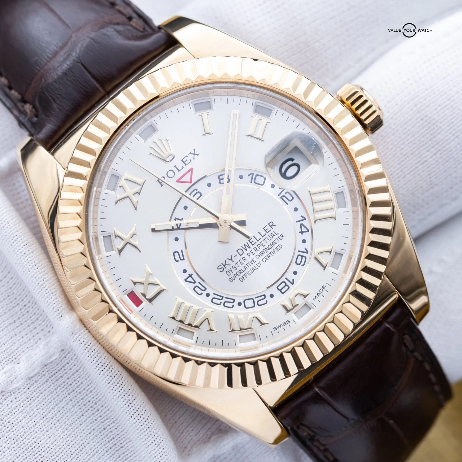 Rolex Sky-Dweller Yellow Gold Silver Dial 42mm - Ref. 326138 Complete Set - Image 14