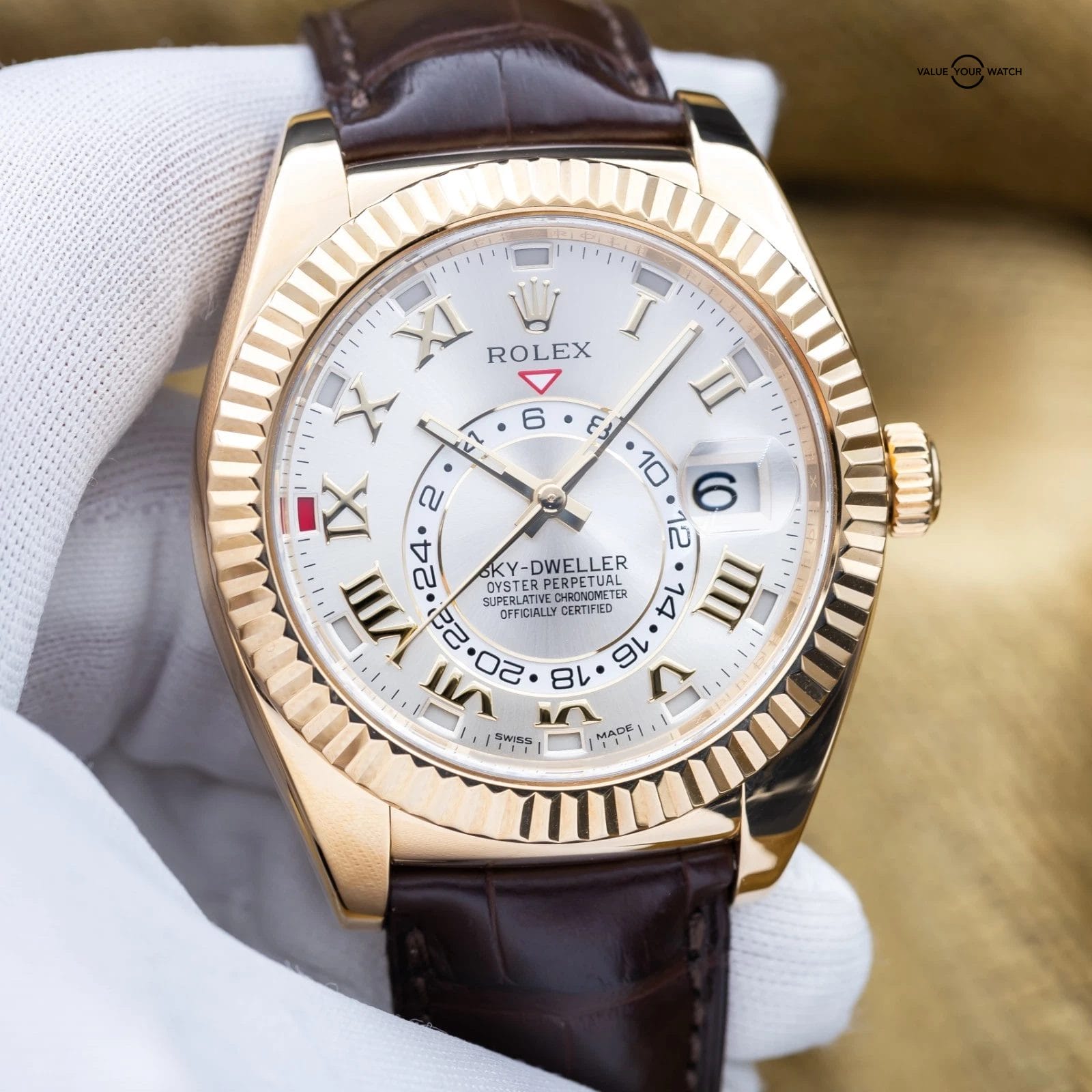 Rolex Sky-Dweller Yellow Gold Silver Dial 42mm - Ref. 326138 Complete Set - Image 15