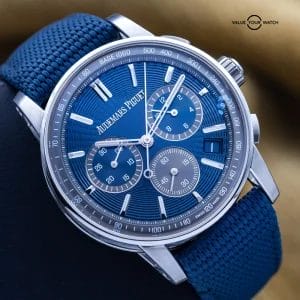 2024 Audemars Piguet Code 11.59 Chrono 41mm Blue Dial Steel AP 26393ST Full Set