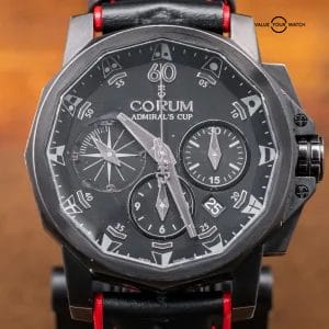 Corum Admiral’s Cup 44 mm PVD Stainless Steel Black Dial Chronograph 01.0007